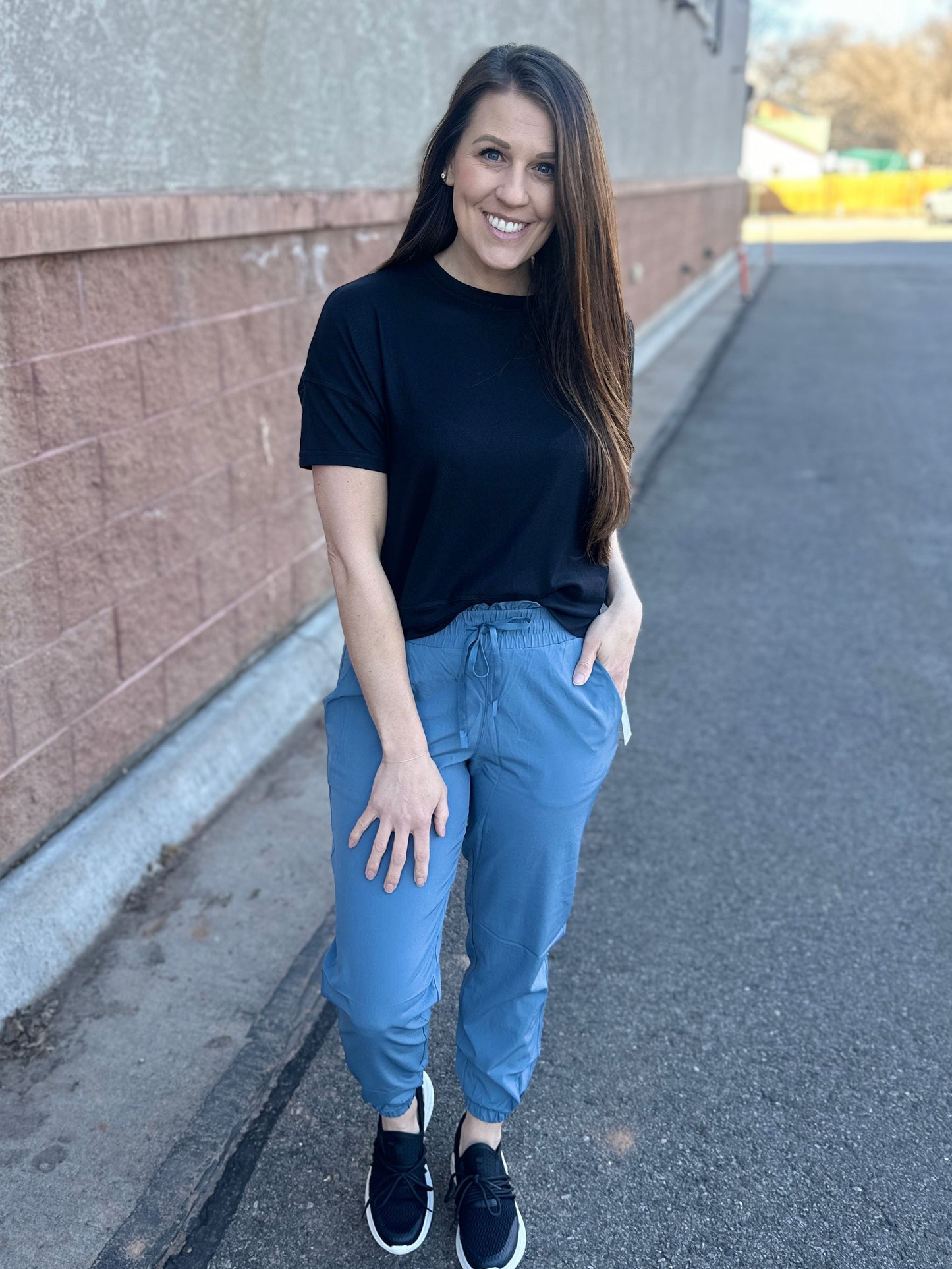Cuffed Essential High Waist Joggers