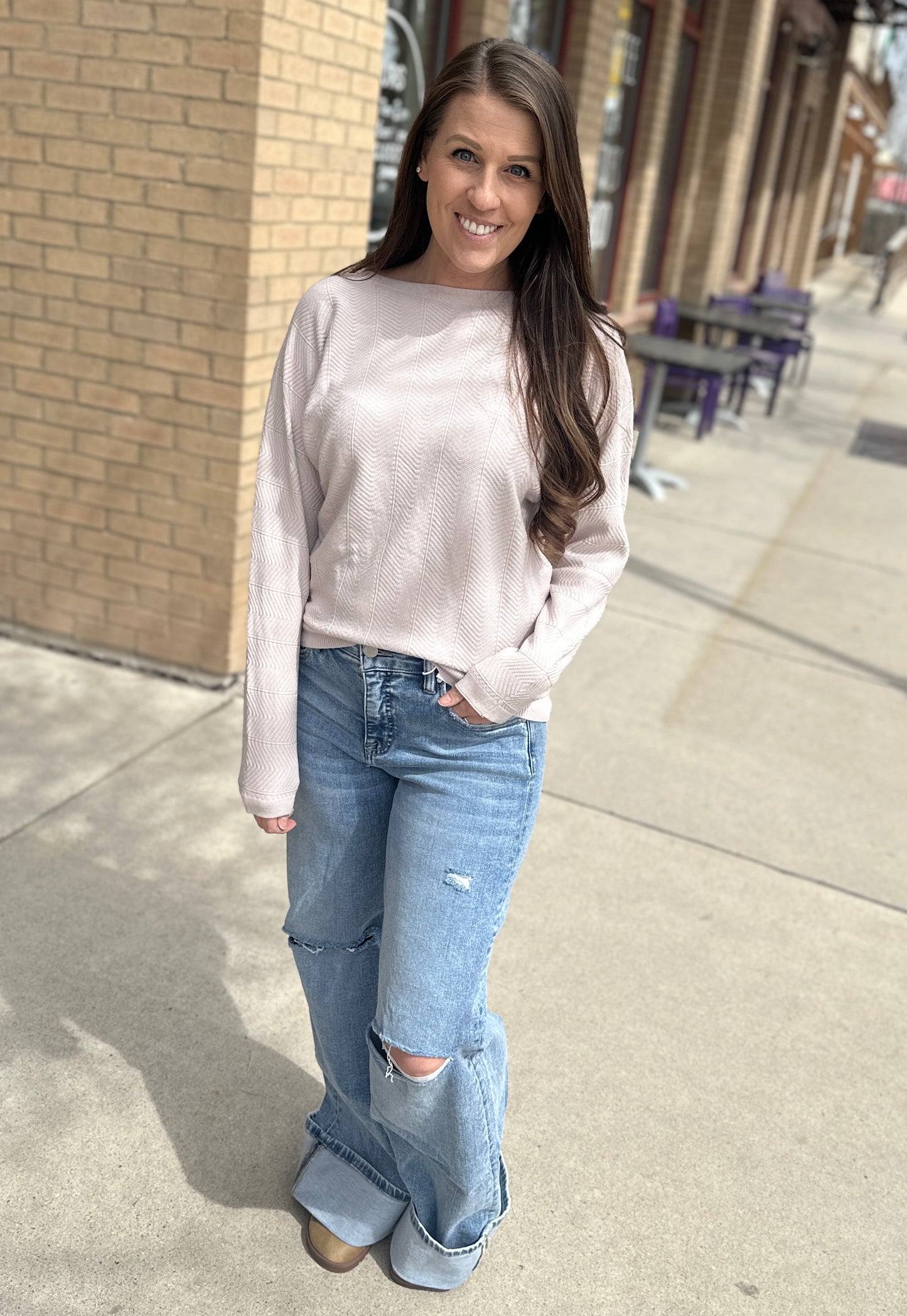 Chevron Dolman Sweater