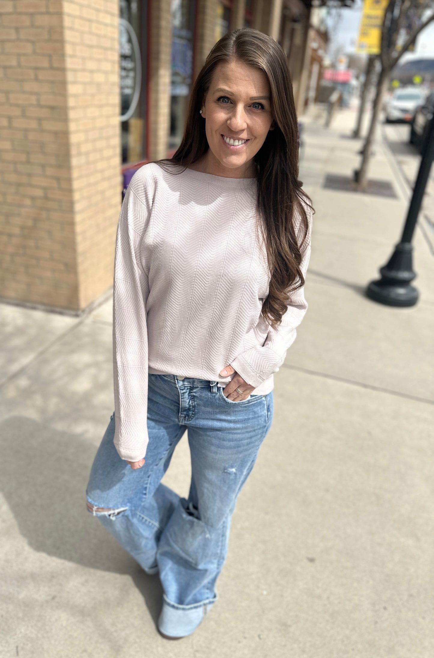 Chevron Dolman Sweater