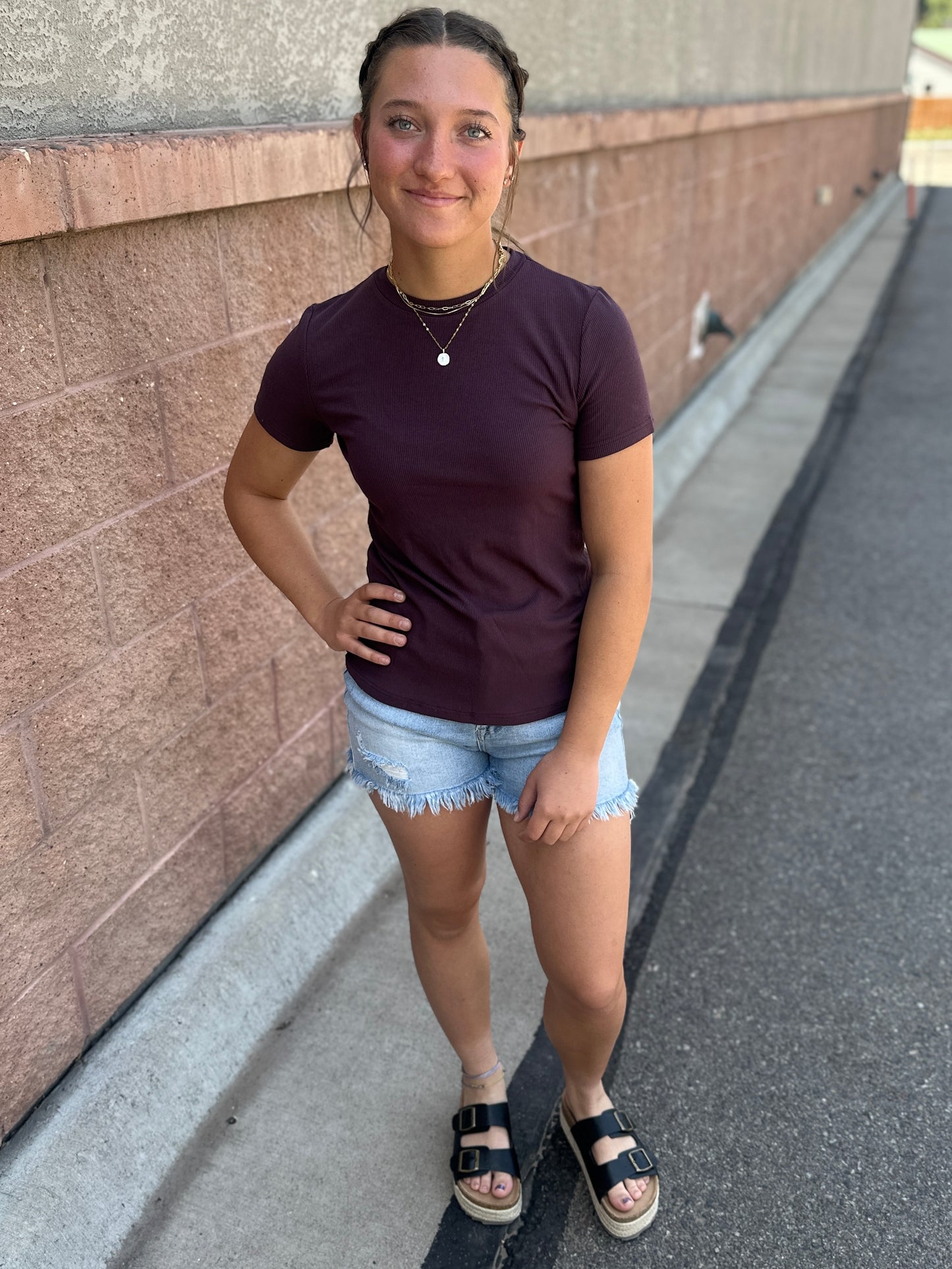 Ribbed Short Sleeve