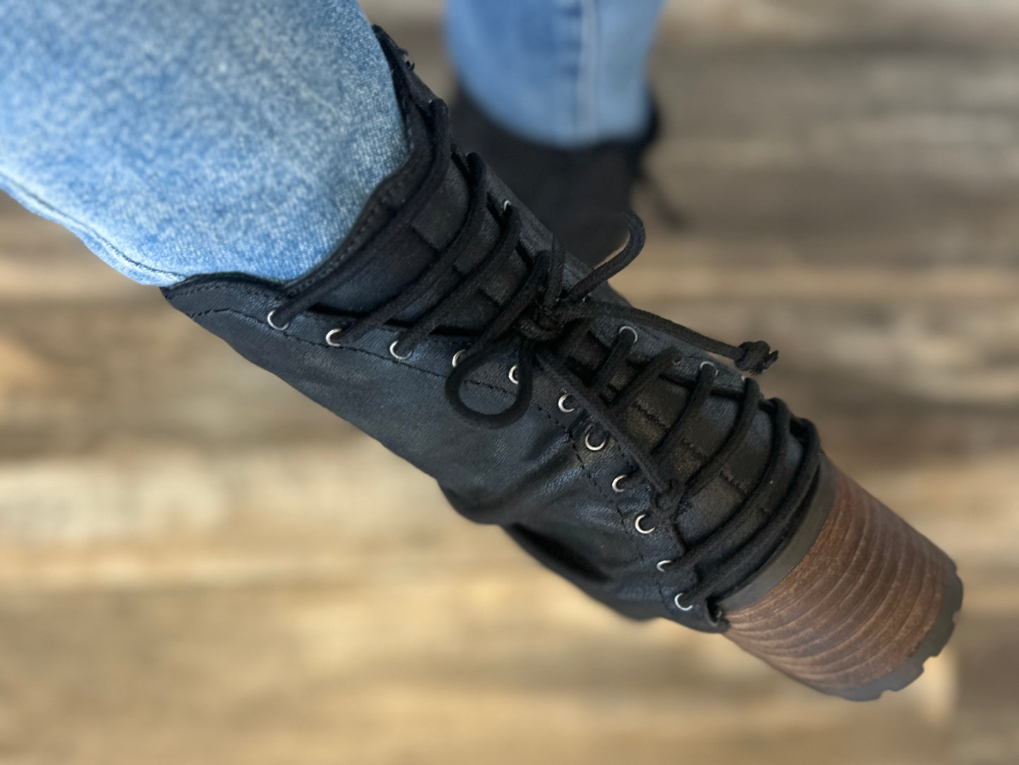 Roseanne Black Lace Bootie