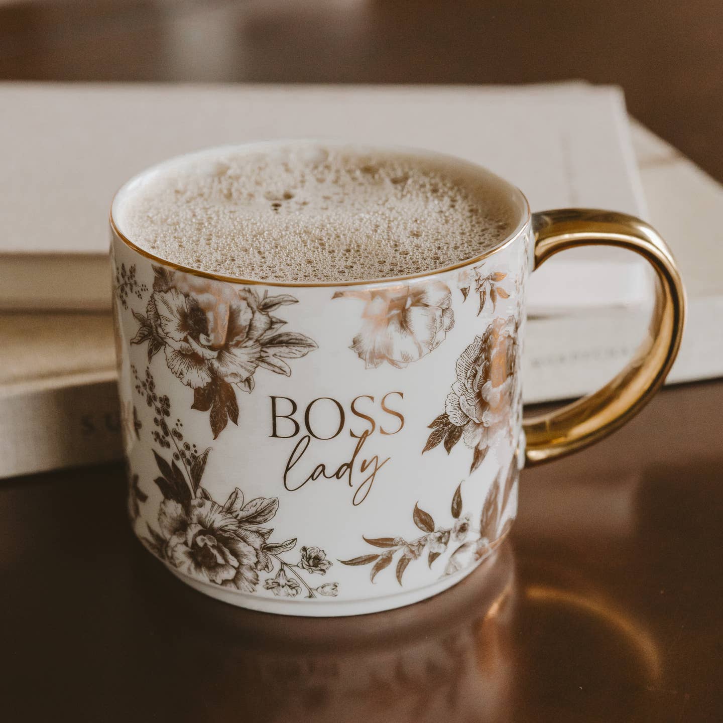 Floral "Boss Lady" Mug