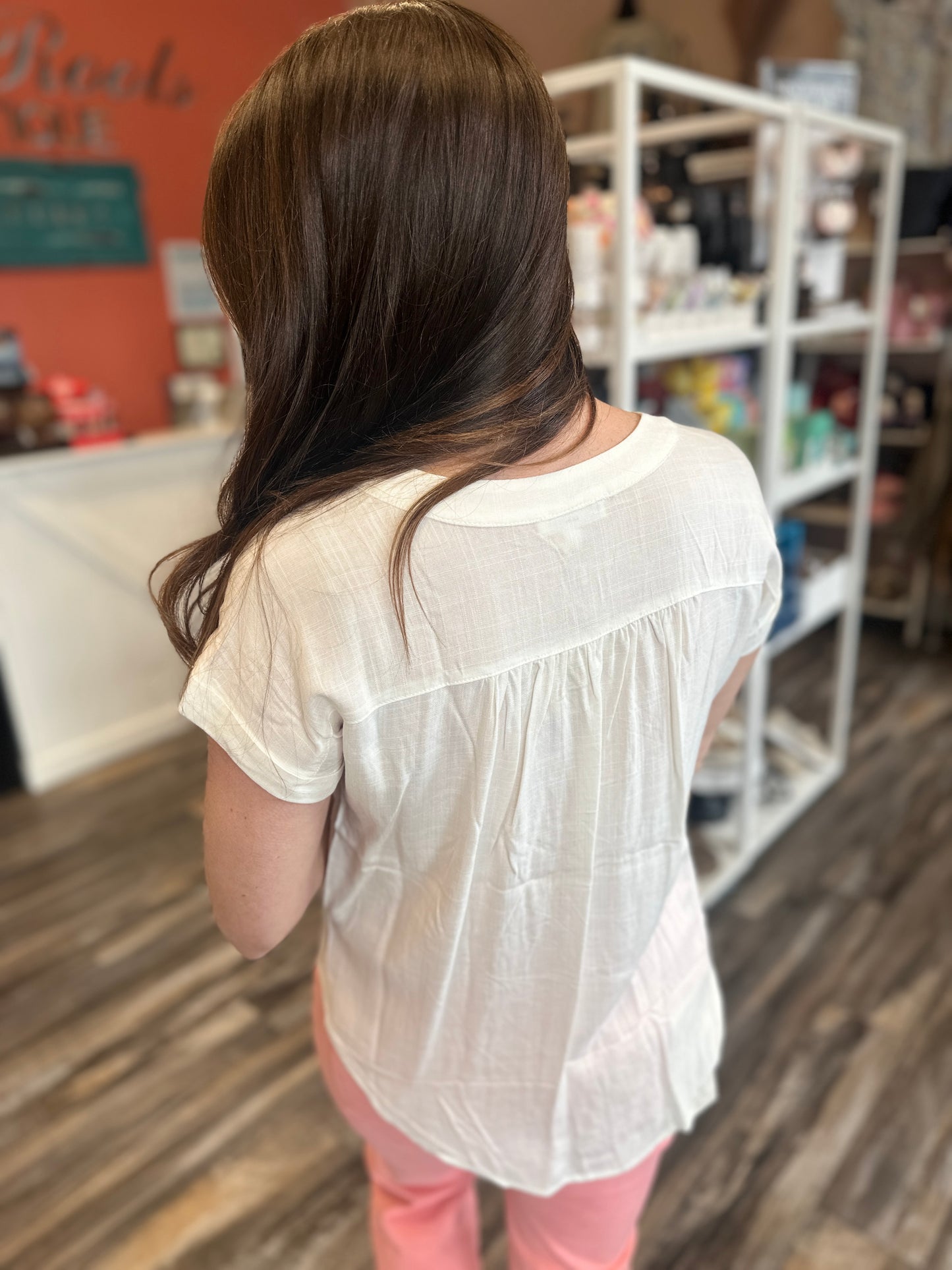Short Rolled Sleeve Button Down