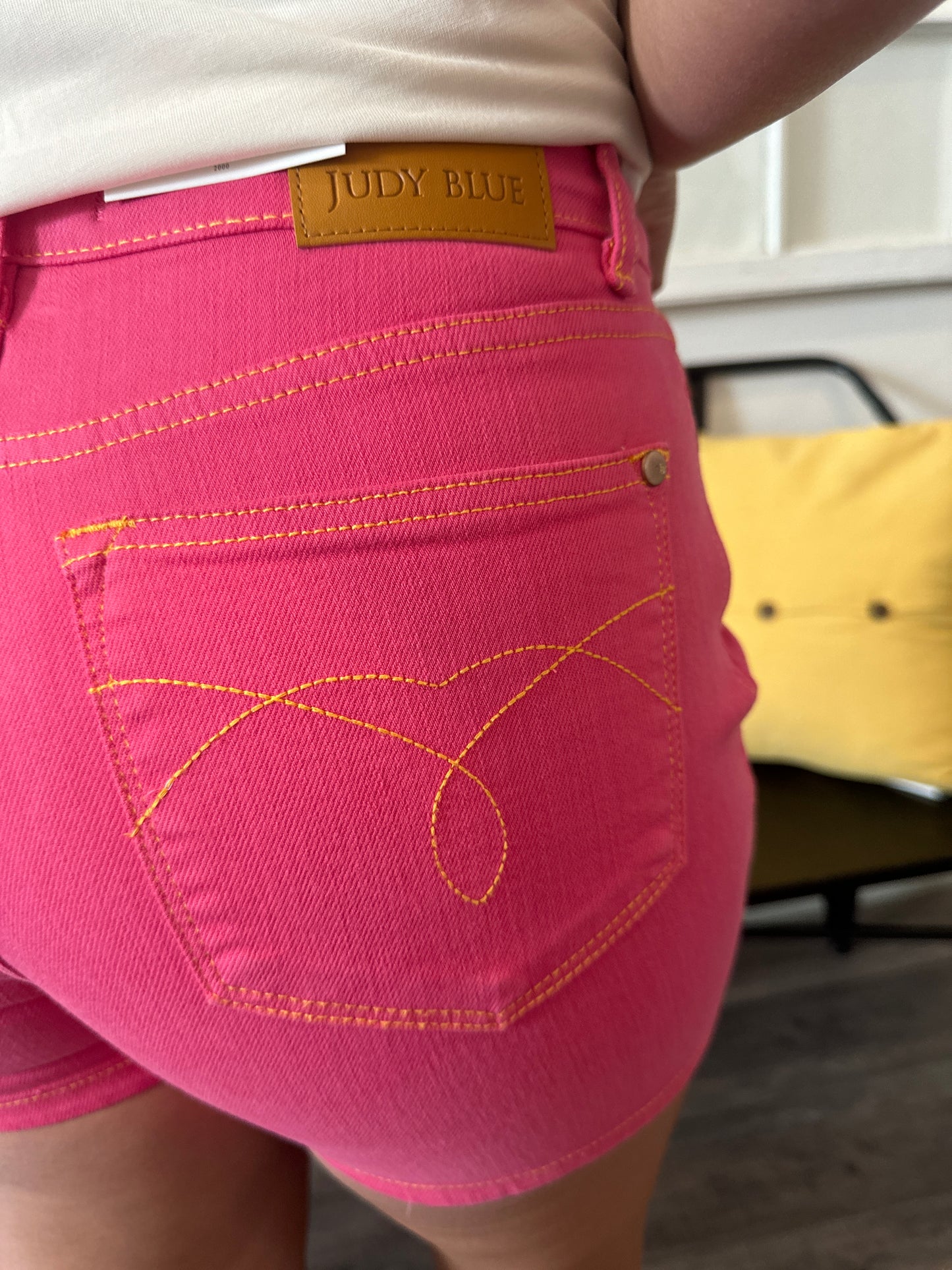 Magenta HW Dyed Shorts