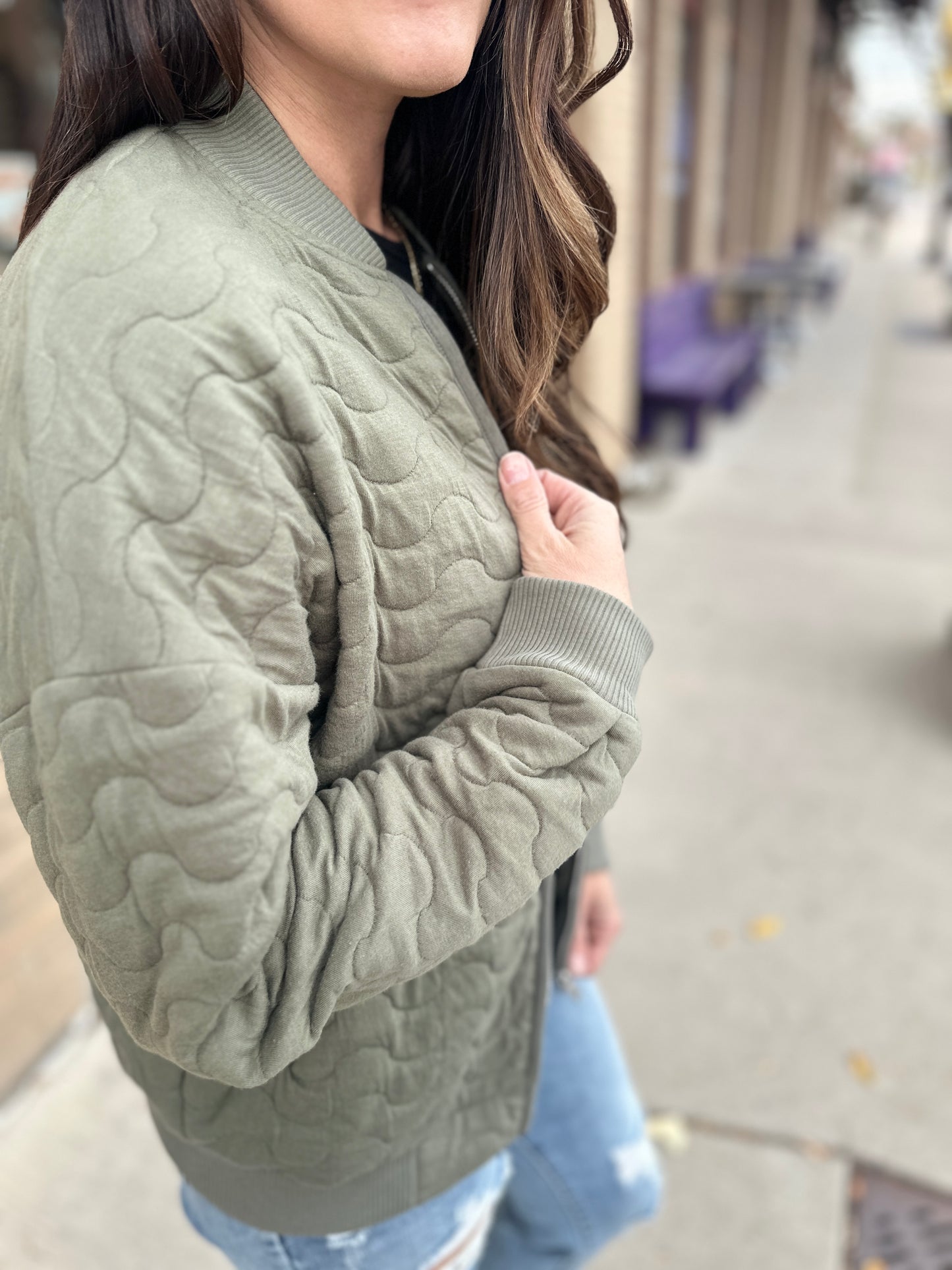 Quilted Zip Up Jacket