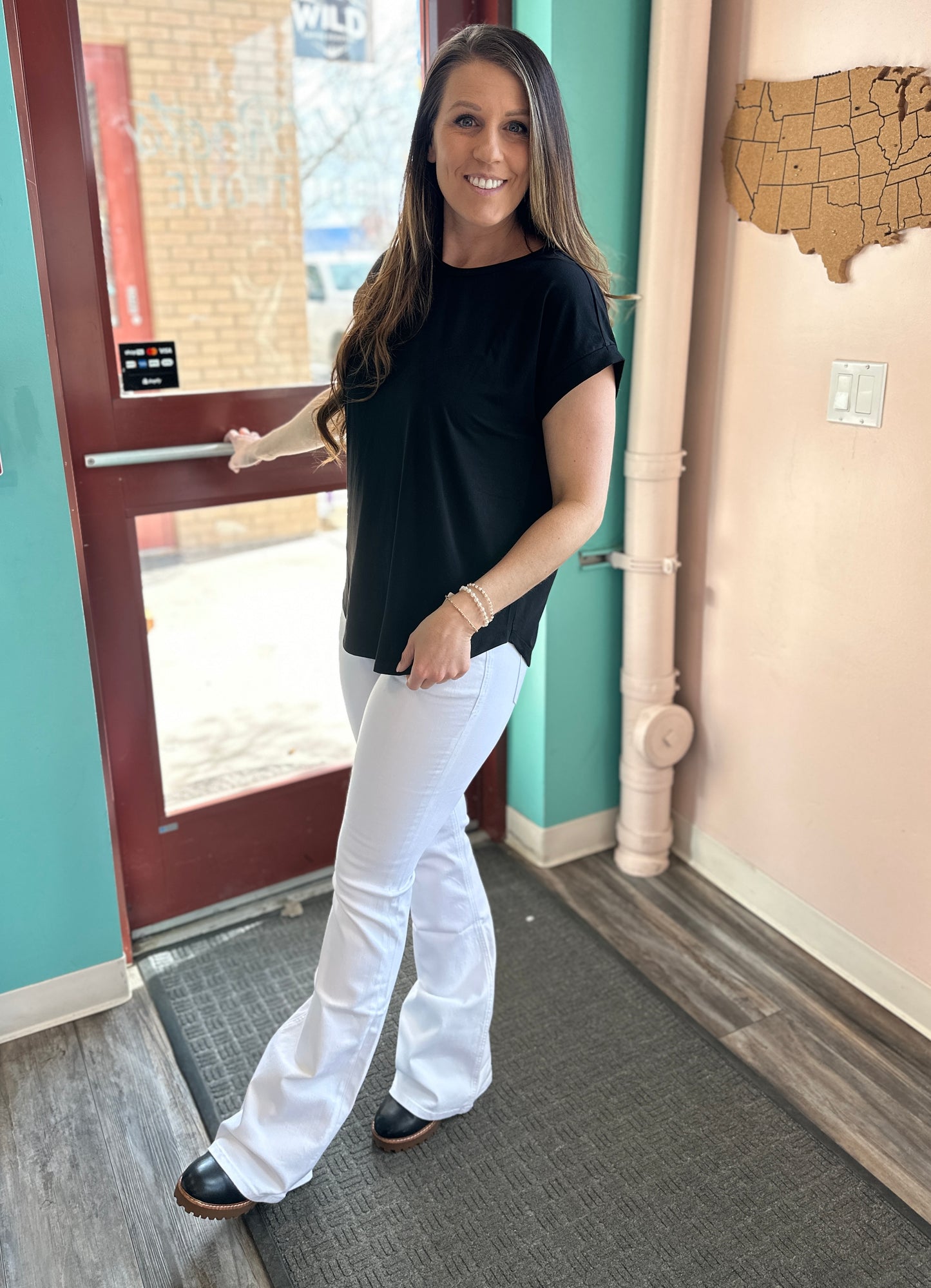 White Jayde Flare Jeans