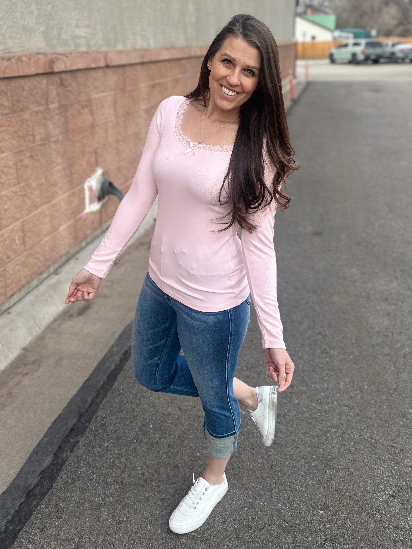 Lana Lace Trim Long Sleeve