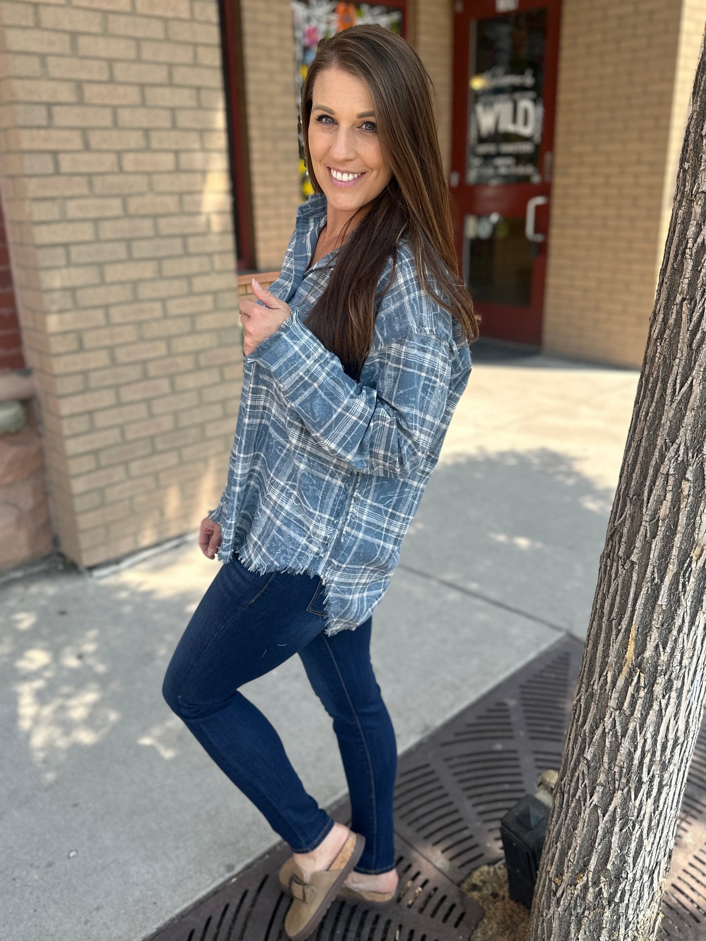Frayed Blue Flannel