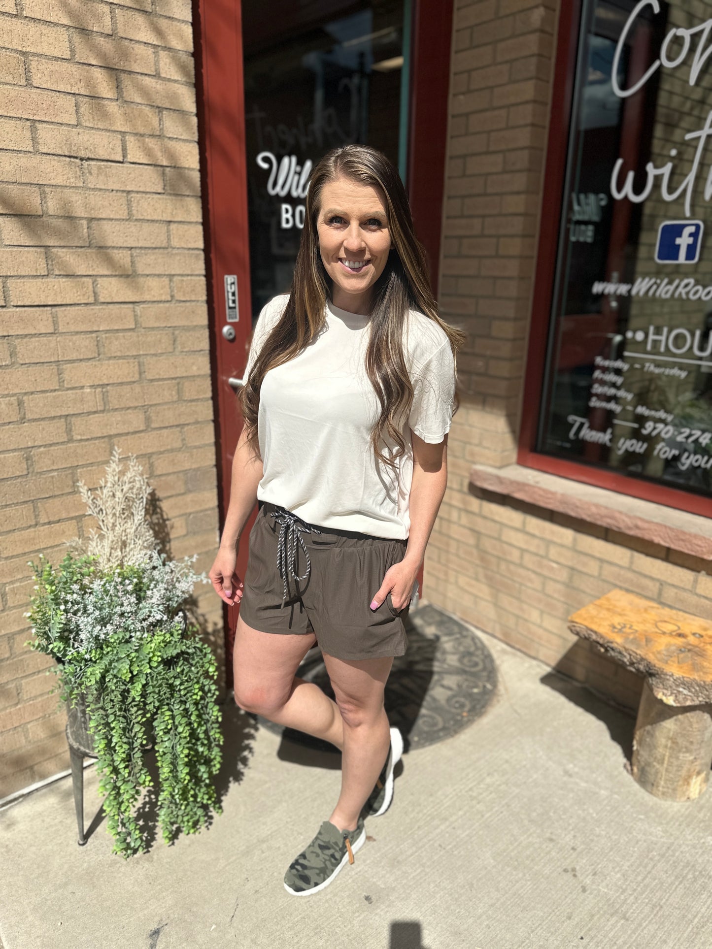 Lace Up Nylon Shorts