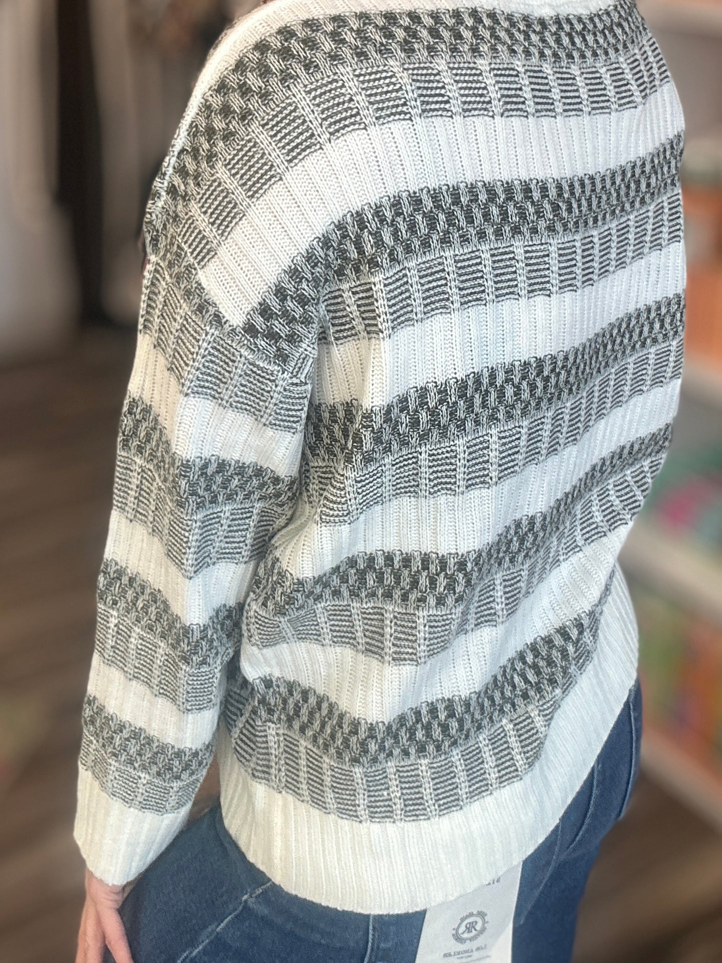 Olive and Ivory Sweatshirt