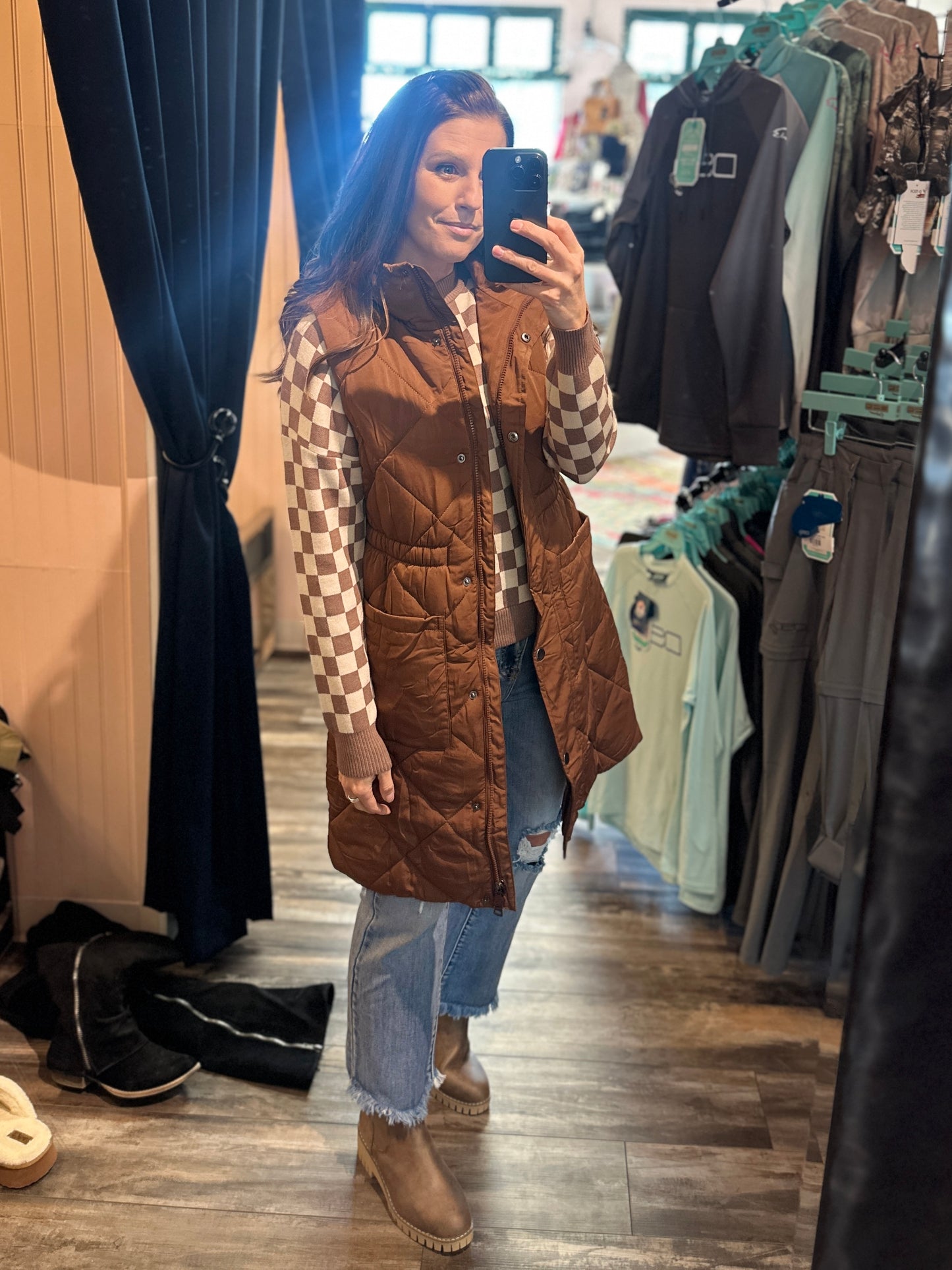 Longline Puffer Vest