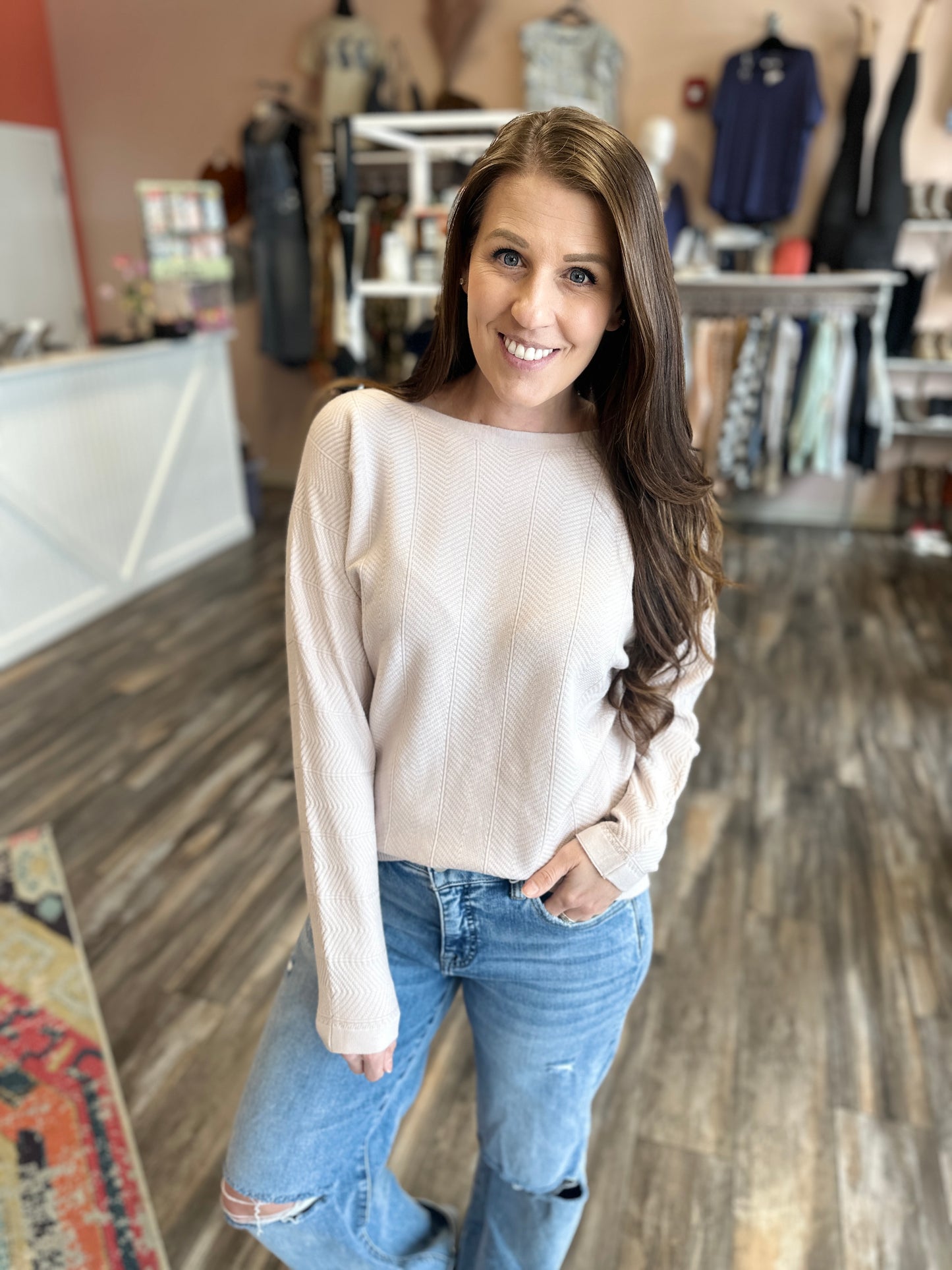 Chevron Dolman Sweater