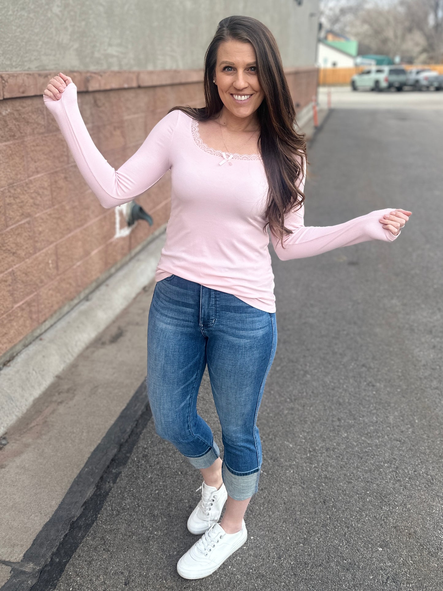 Lana Lace Trim Long Sleeve