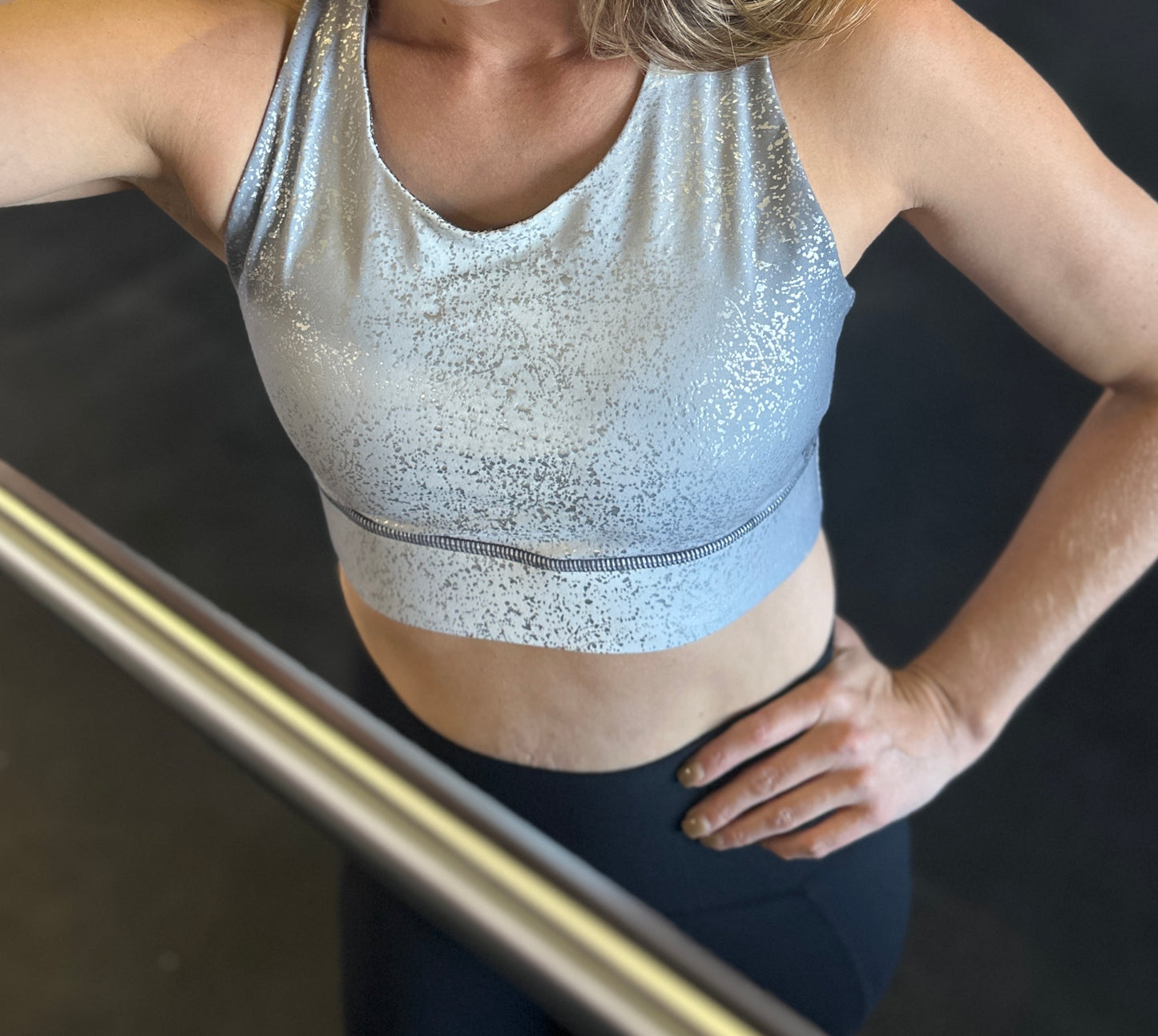 Foil Tie Dye Racerback Sports Bra