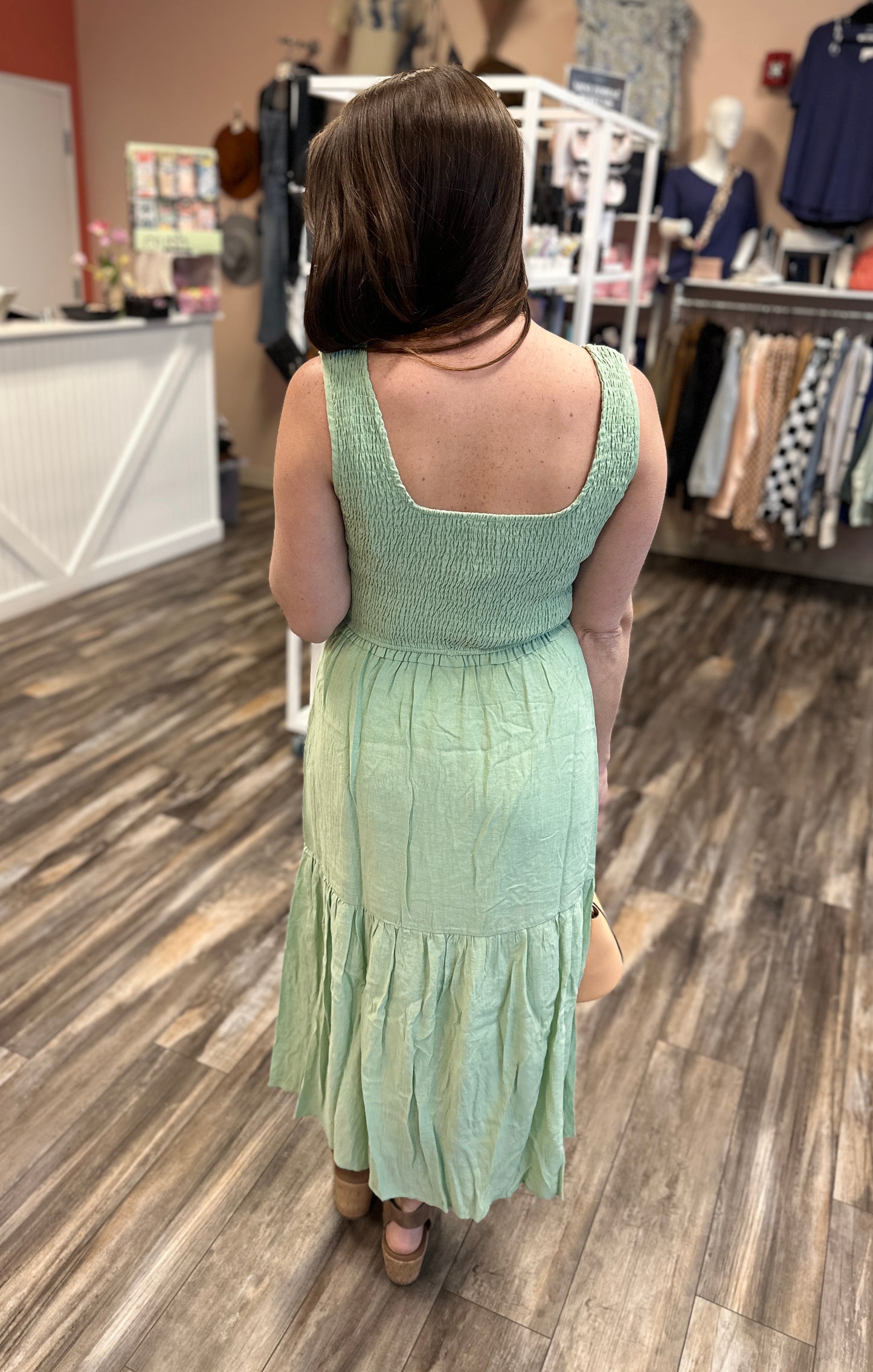 Smocked Tiered Maxi Dress
