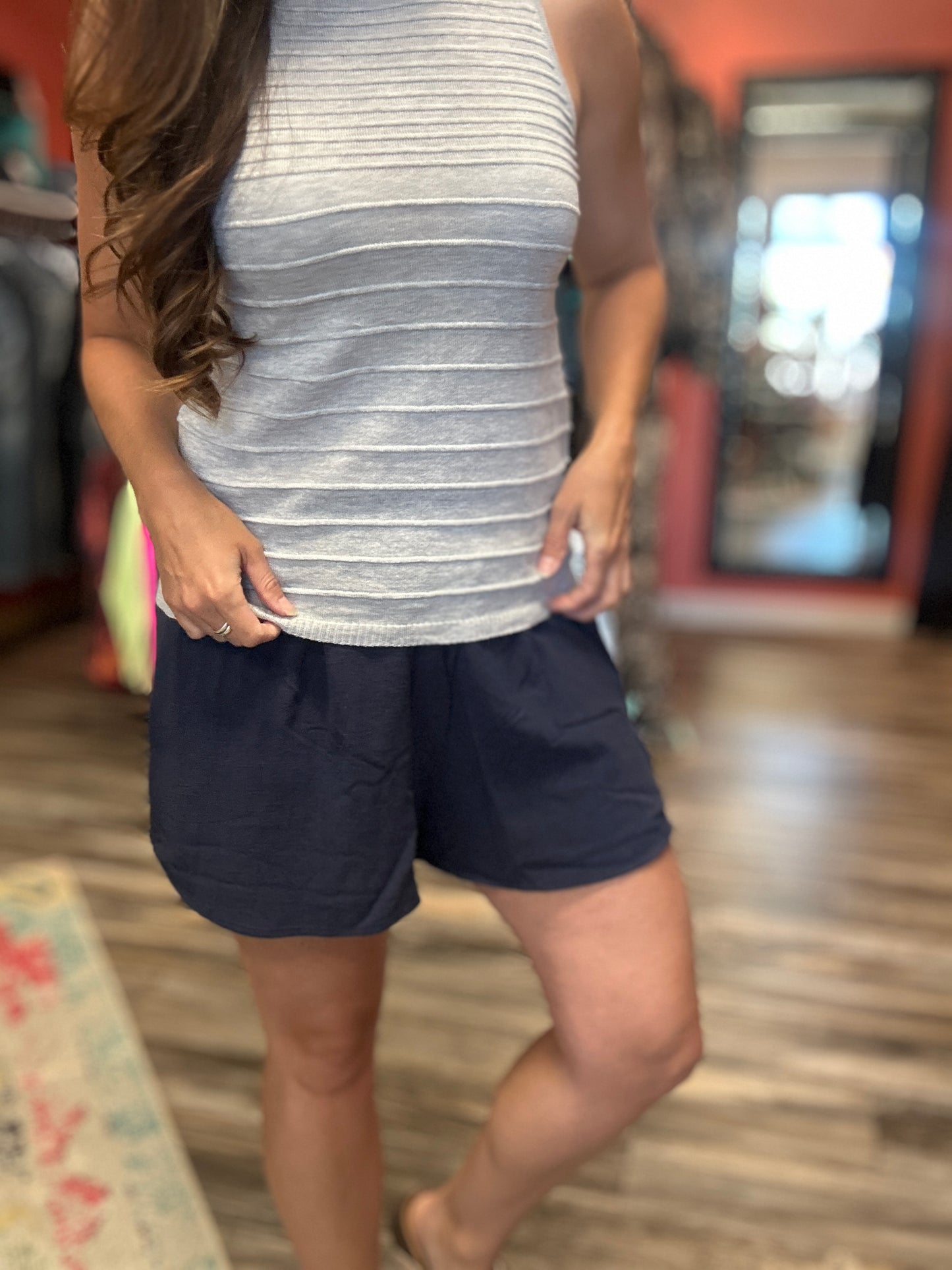 Ruffle Linen Shorts