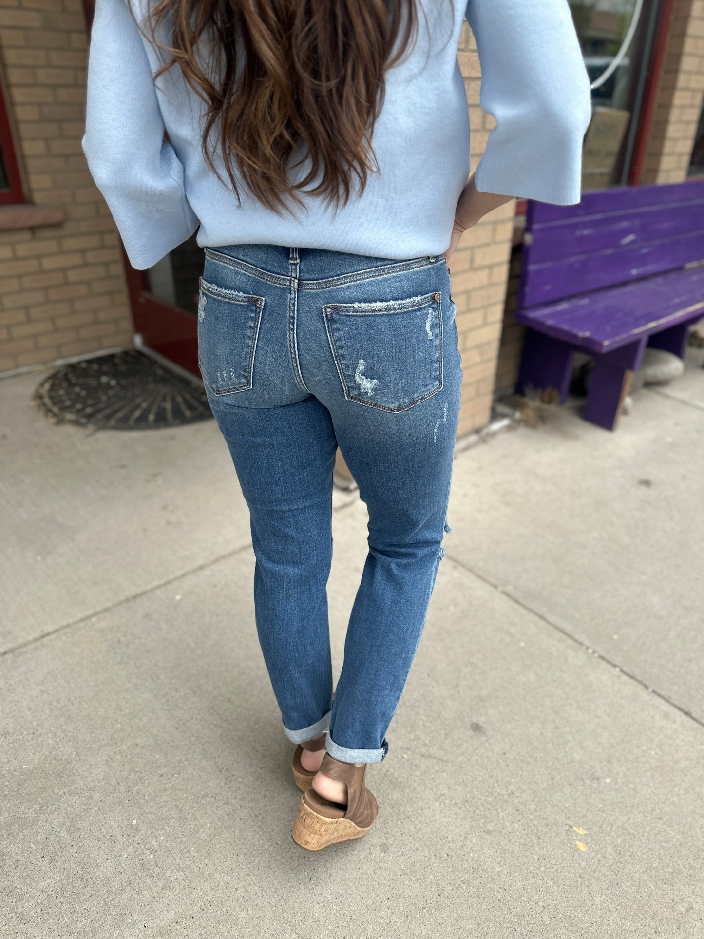 Kelly Vintage Wash Boyfriend Jeans