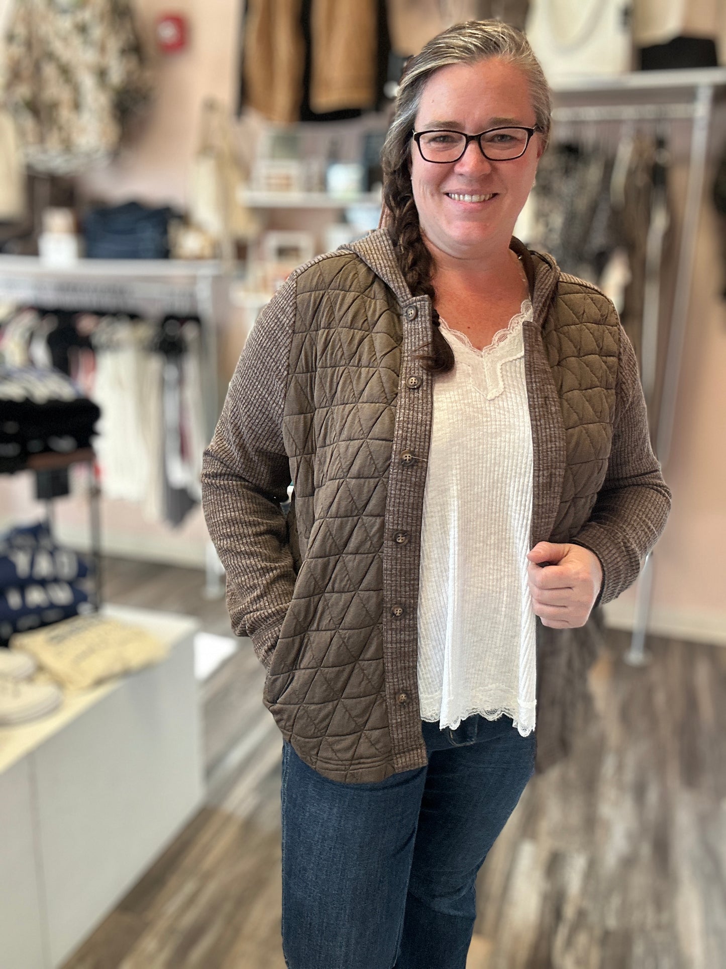 Mocha Quilted Jacket