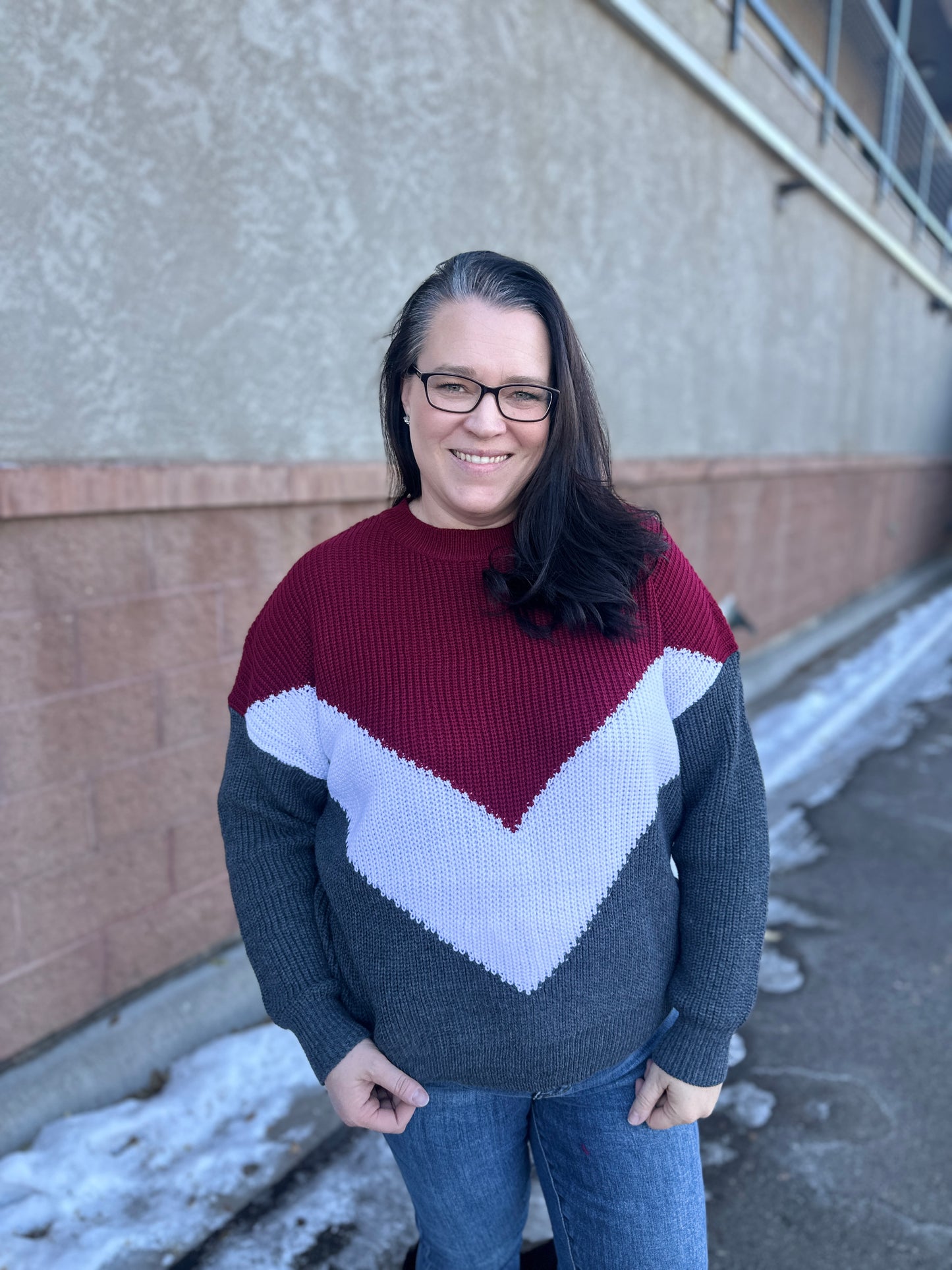 Chevron Knit Sweater