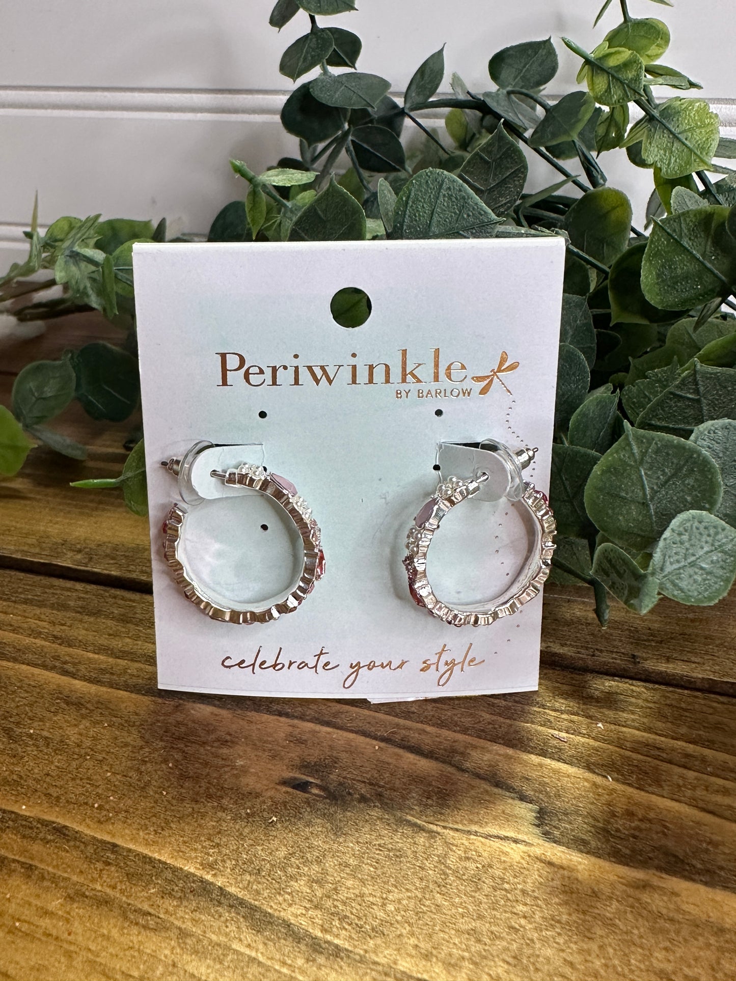 Pink and Silver Pearl Earrings