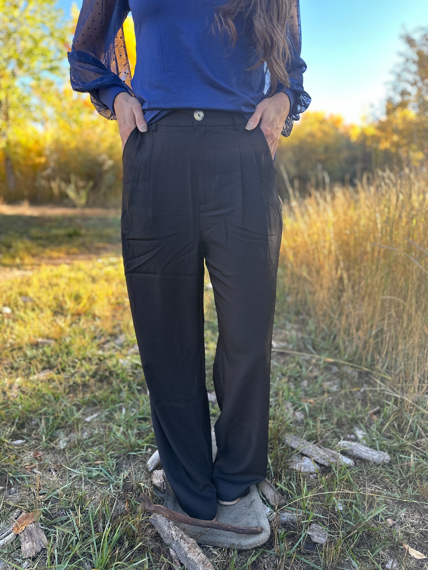 Straight Leg Relaxed Pants