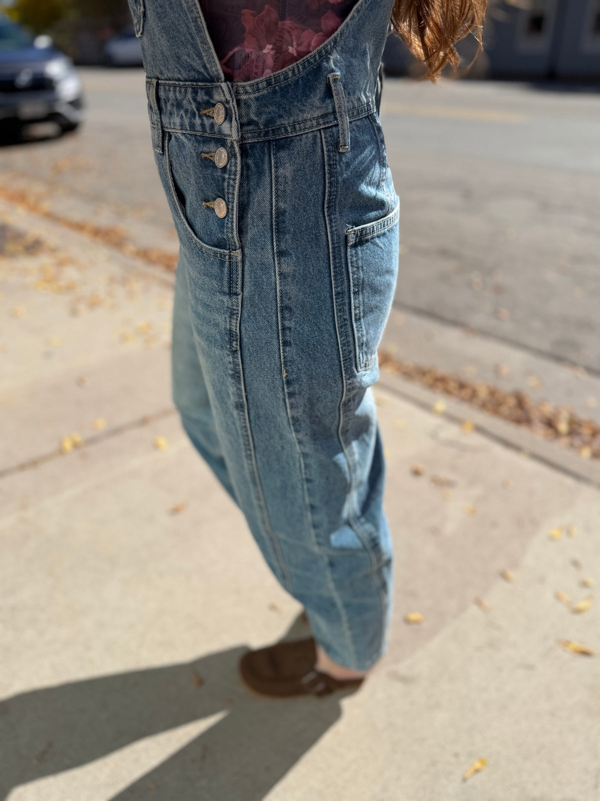 Slouchy Denim Overalls