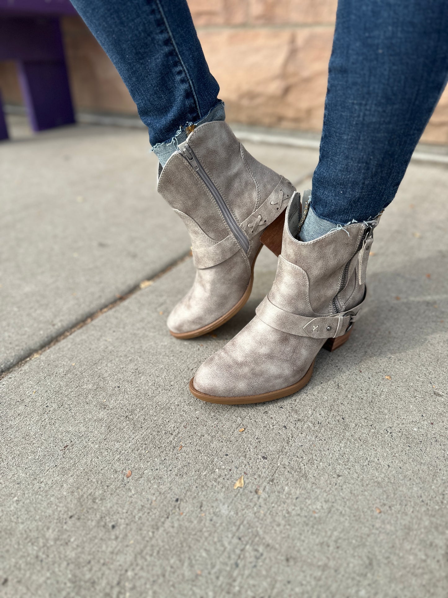 Merlot Buckle Bootie