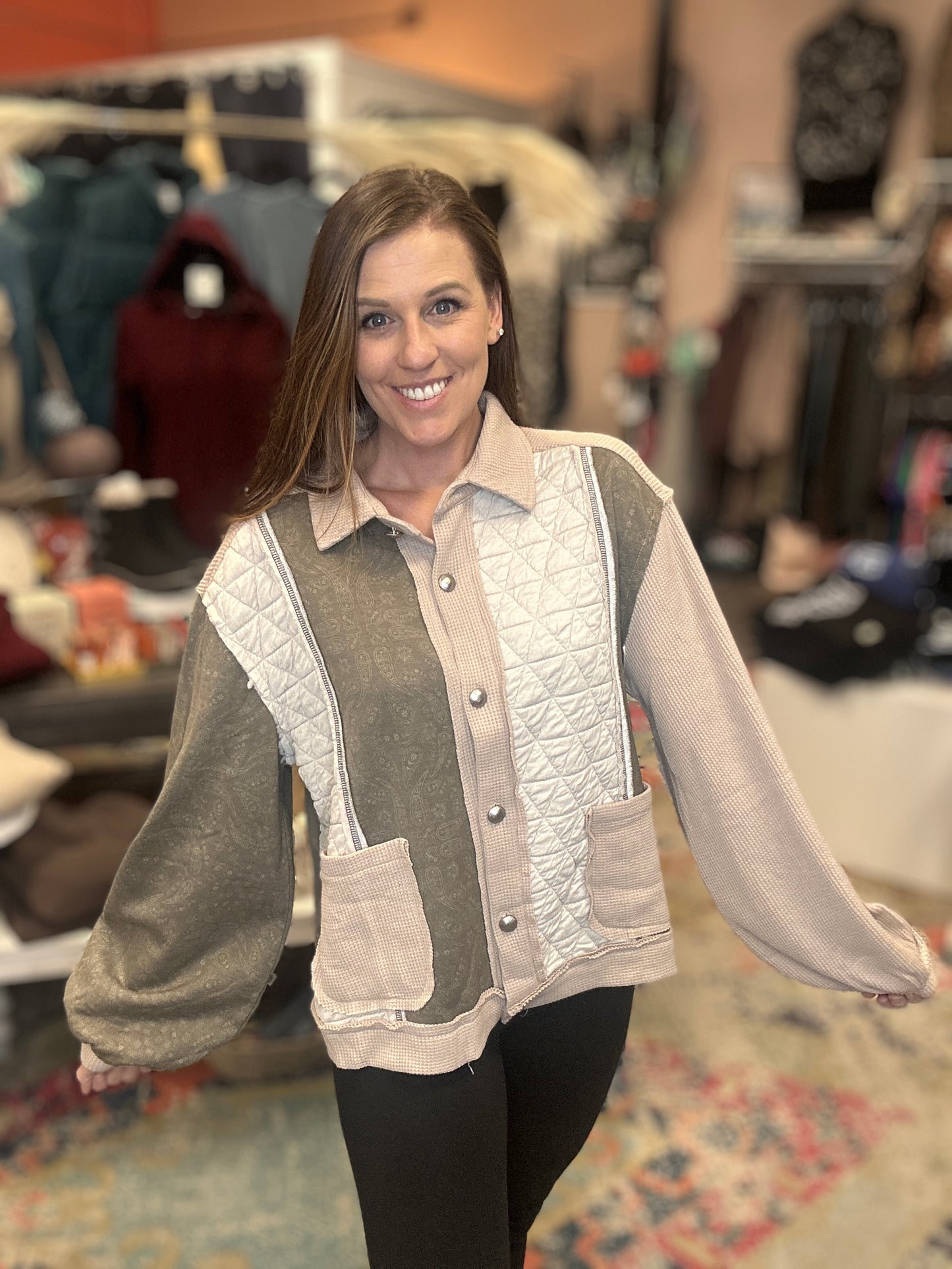 Beige Multi Pattern Jacket