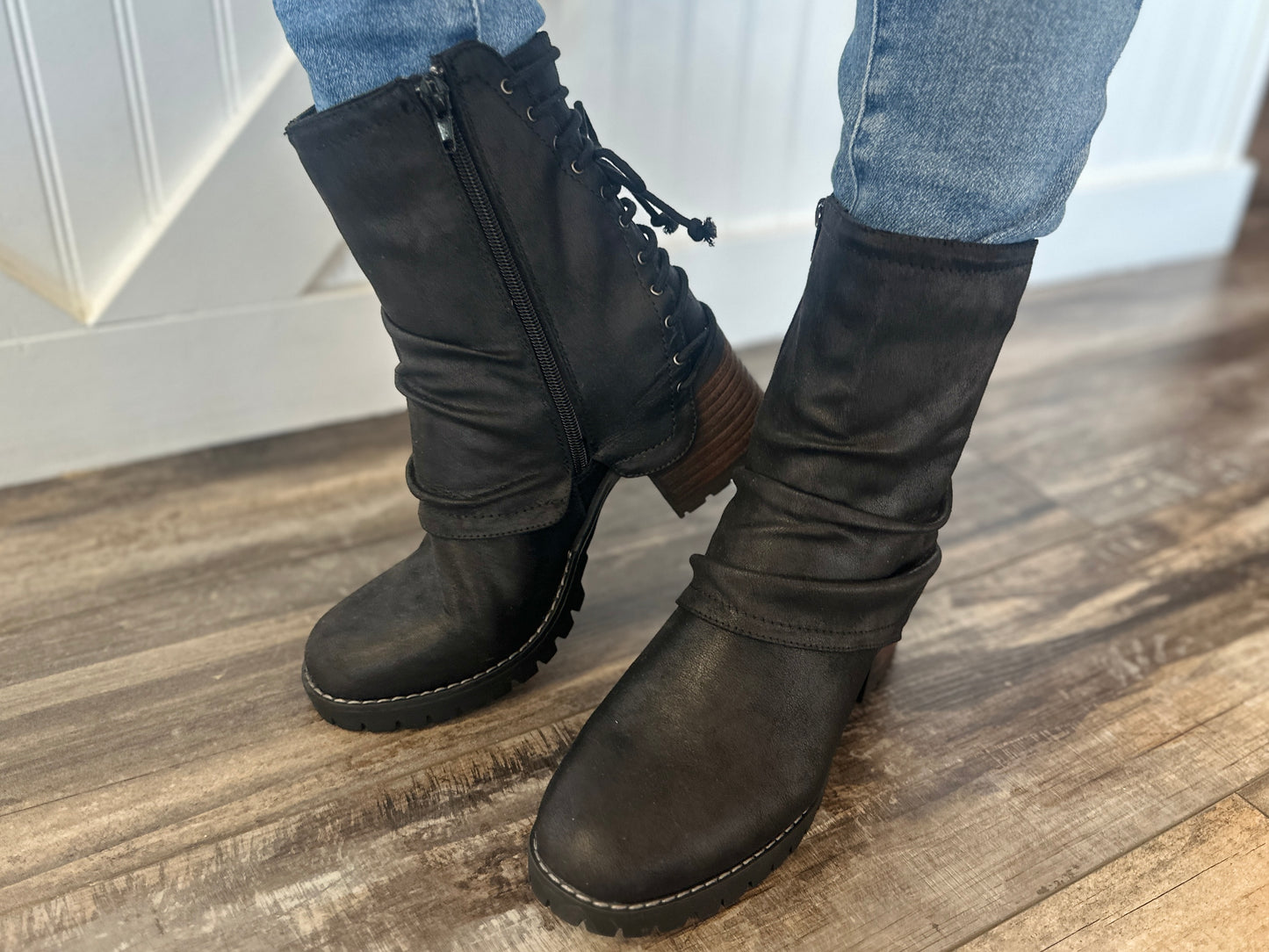 Roseanne Black Lace Bootie