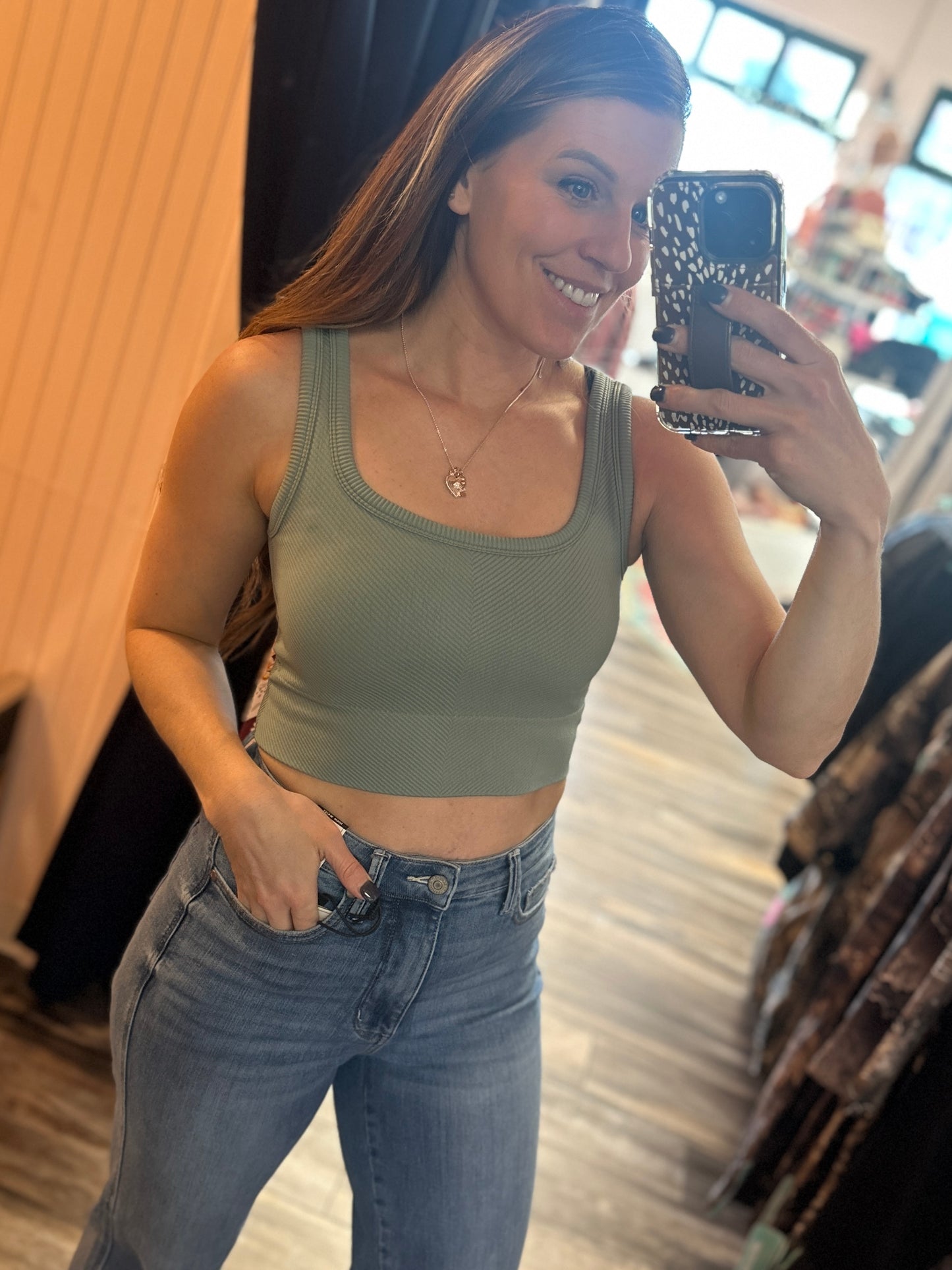 Chevron Ribbed Bralettle