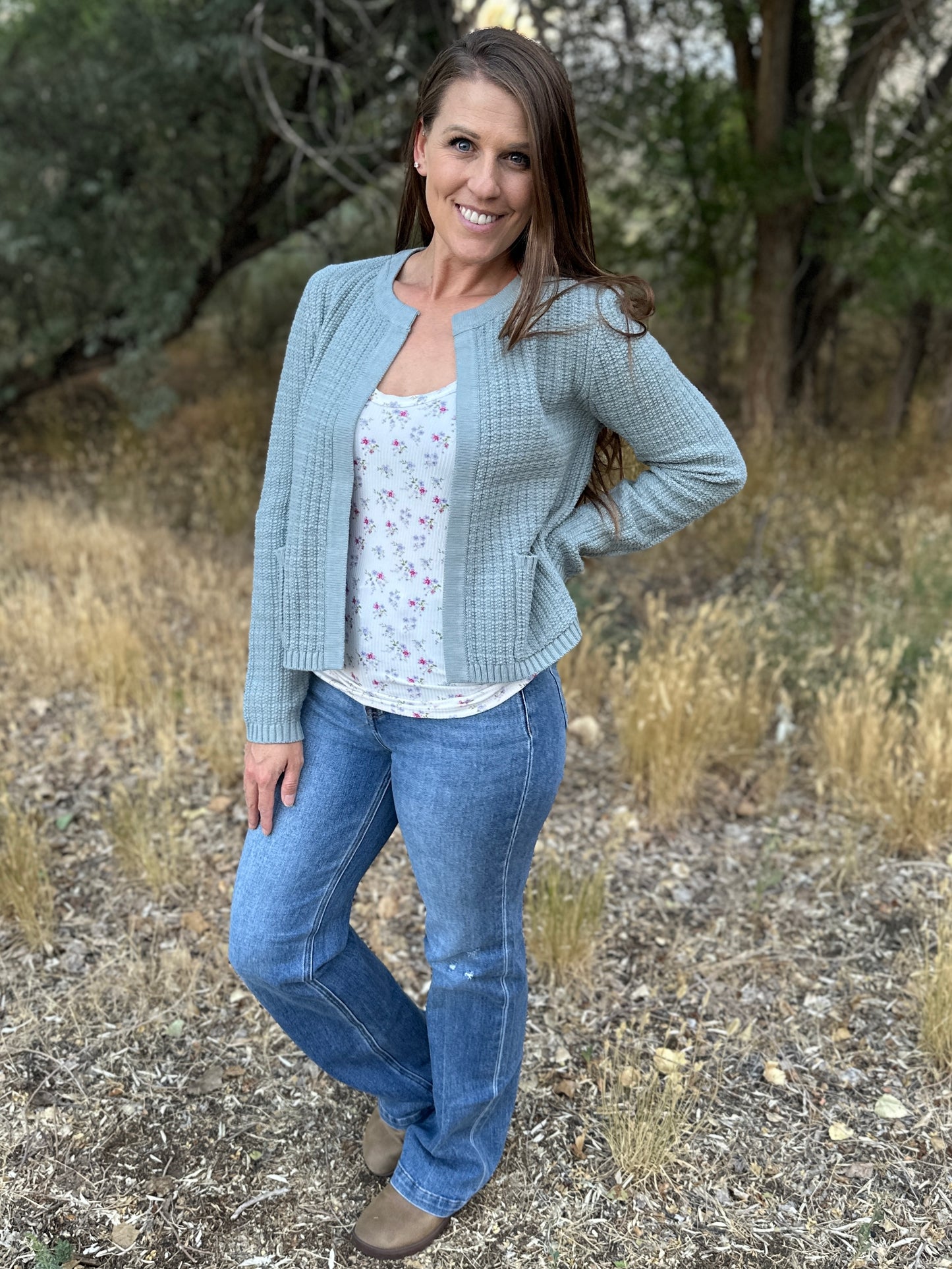 Chunky Knit Open Front Cardigan
