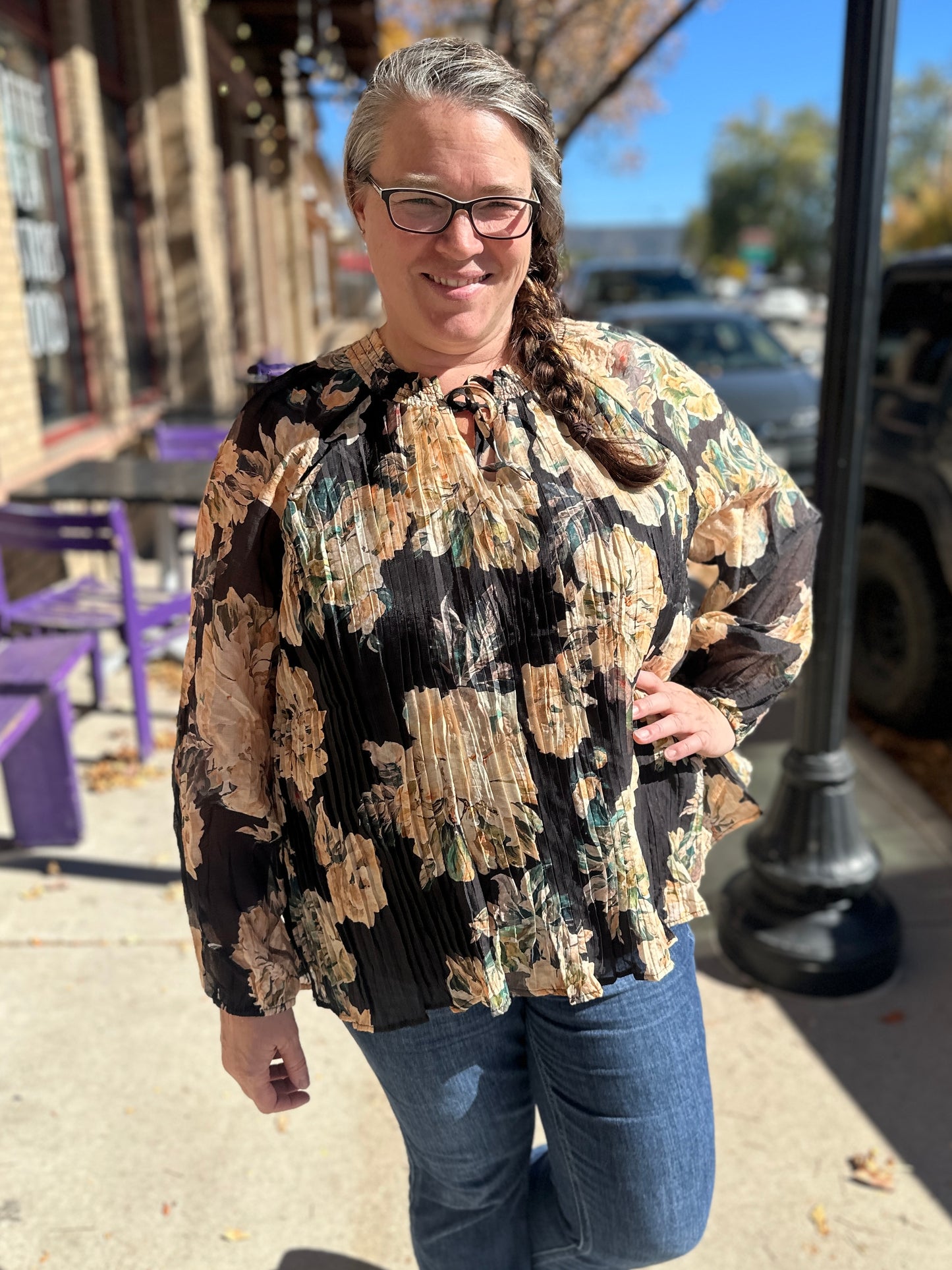 Floral Blouse Long Sleeve