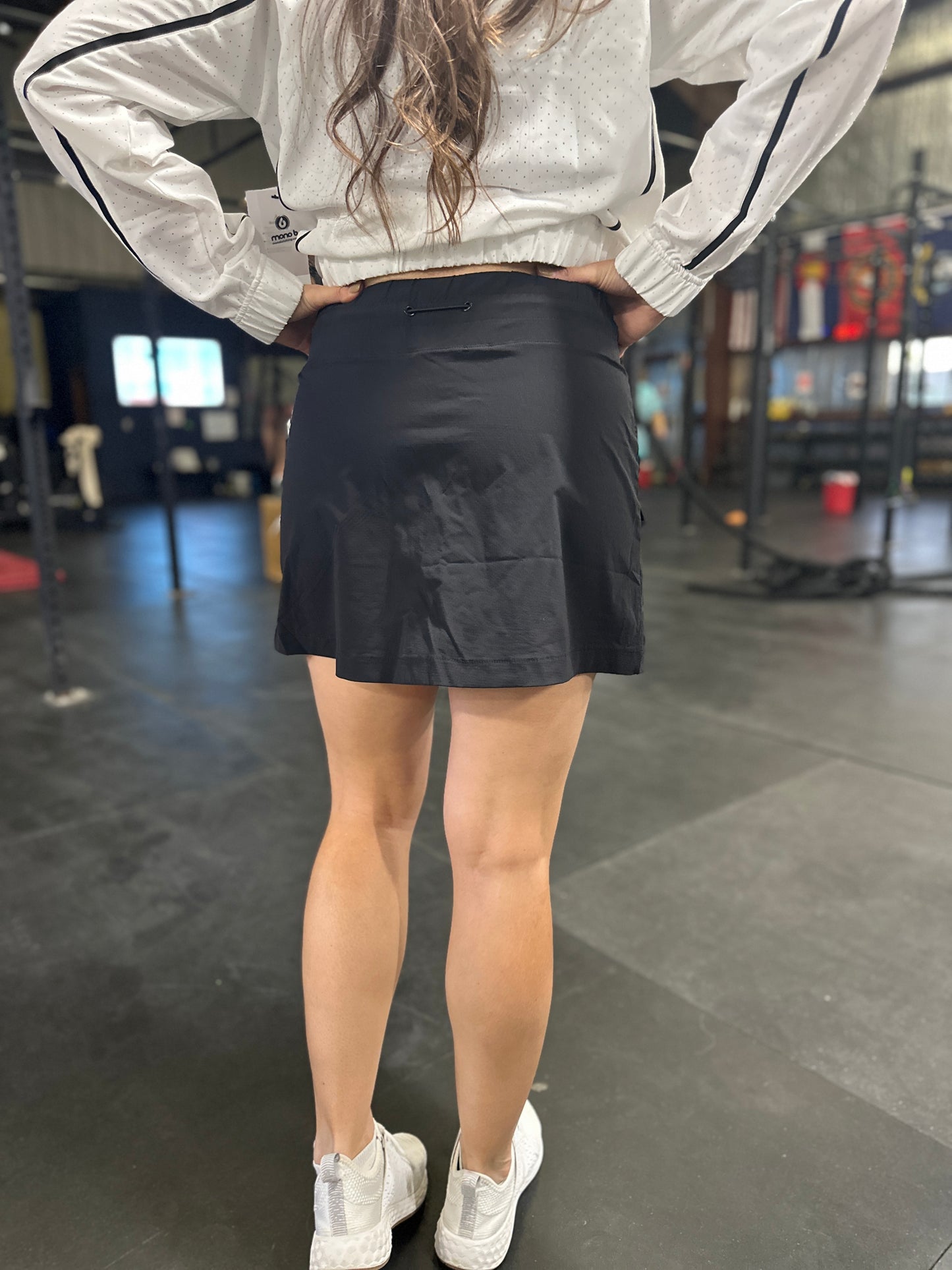 Black Cargo Active Skort