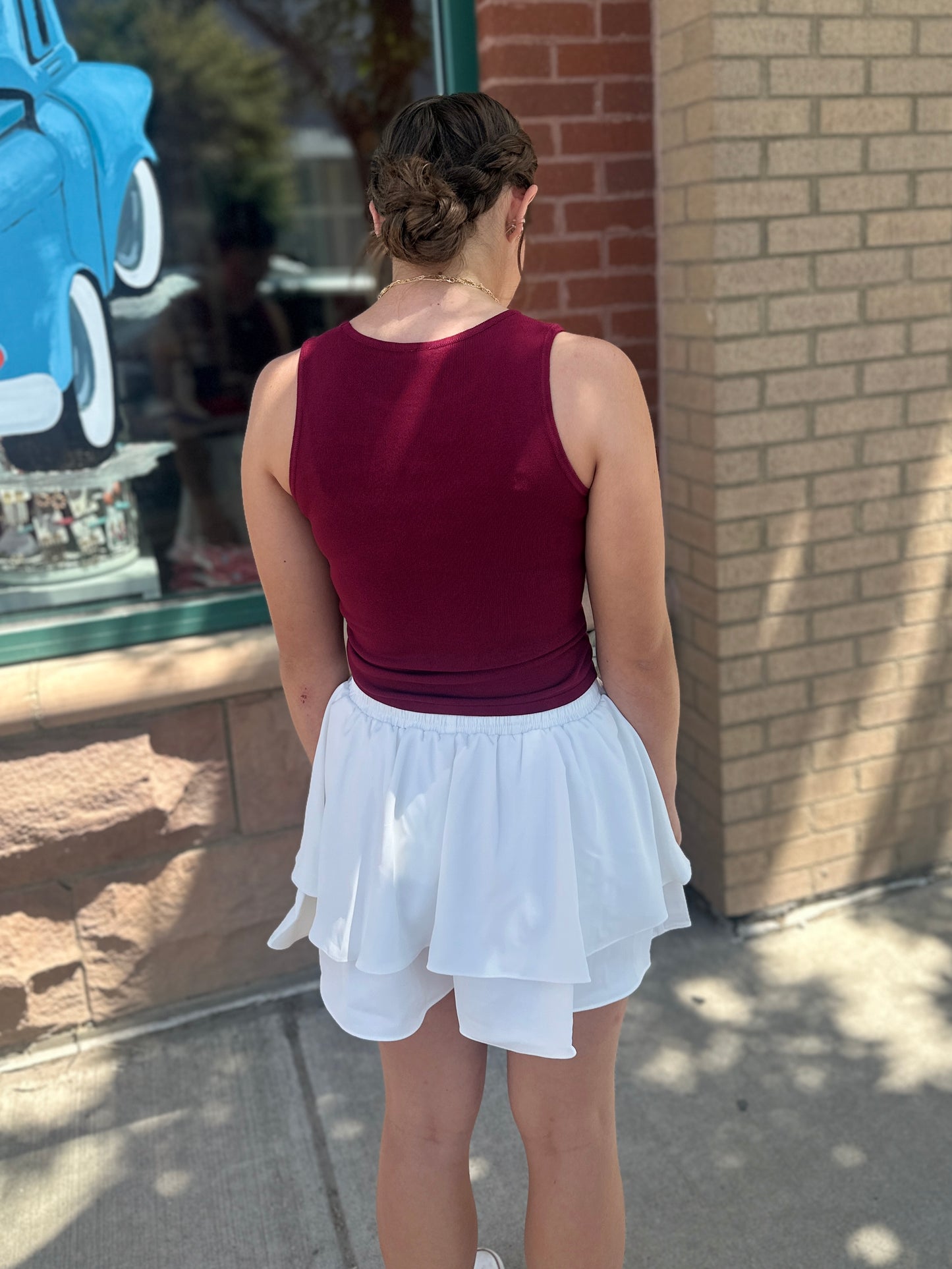 Round Neck Crop Tank