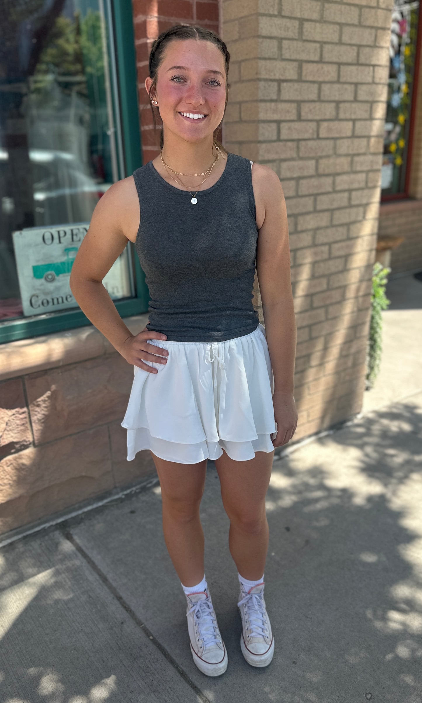 Round Neck Crop Tank
