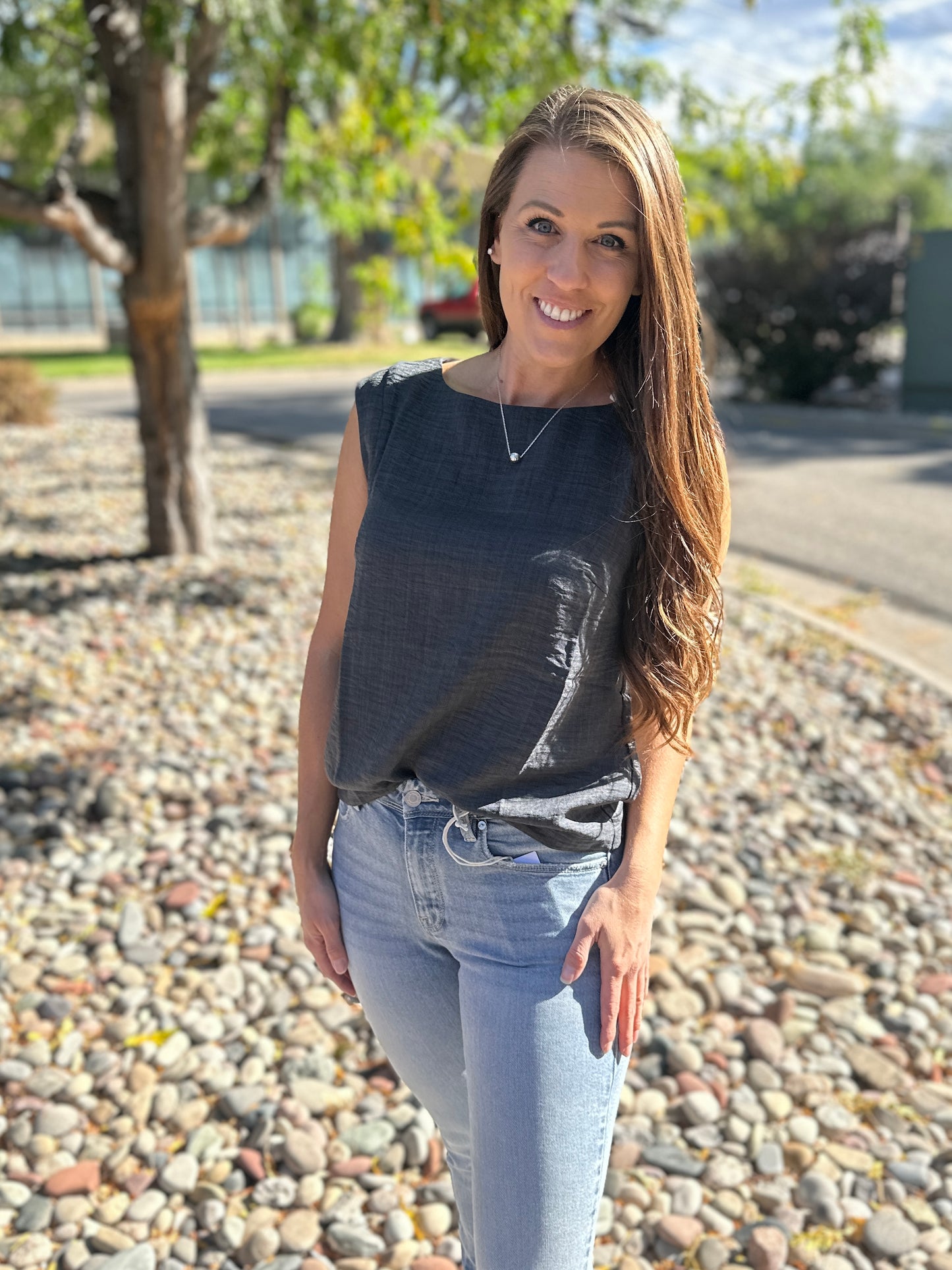 Charcoal Textured Tank