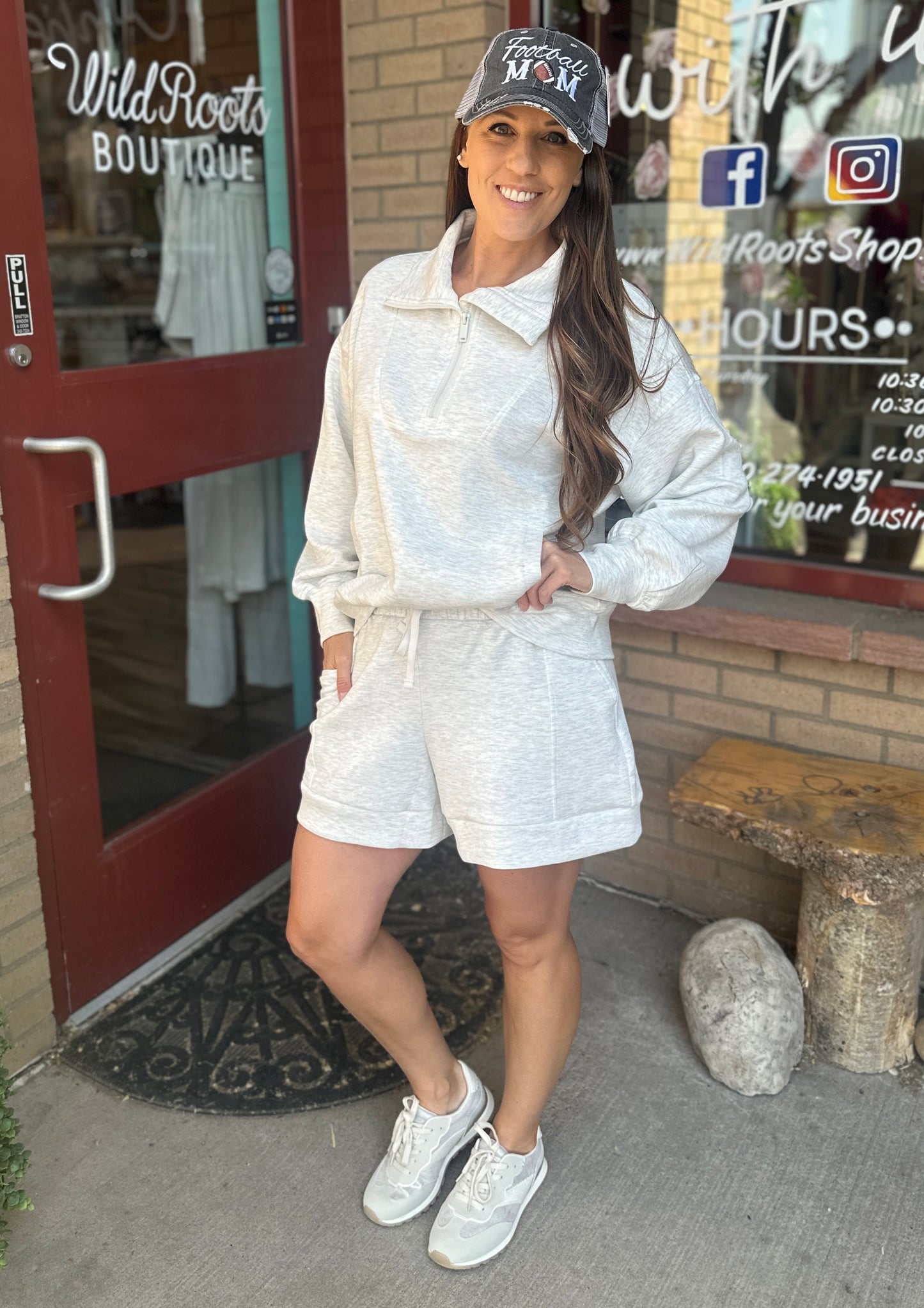 Quarter Zip Heather Grey Pullover