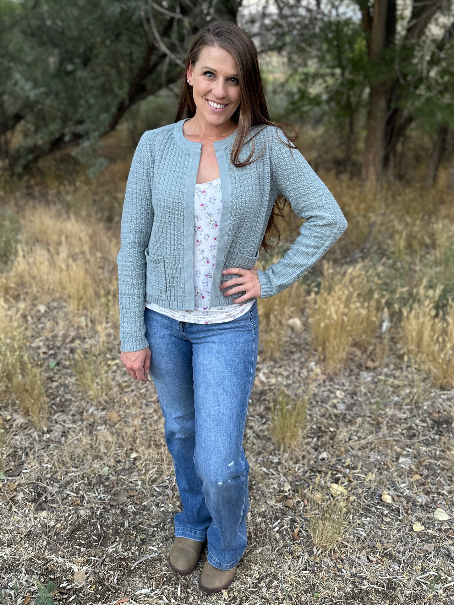 Chunky Knit Open Front Cardigan