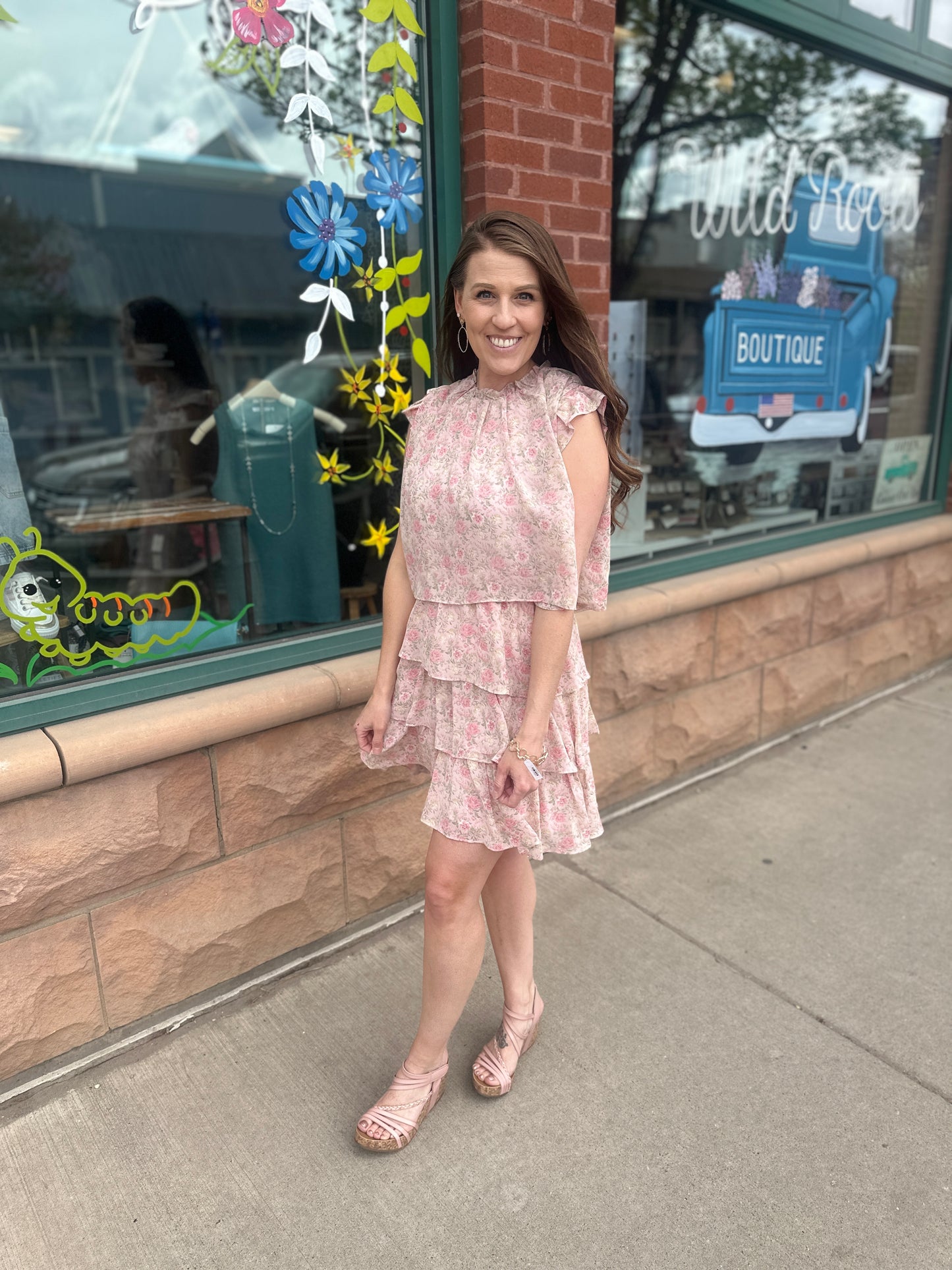 Floral Chiffon Mini Dress