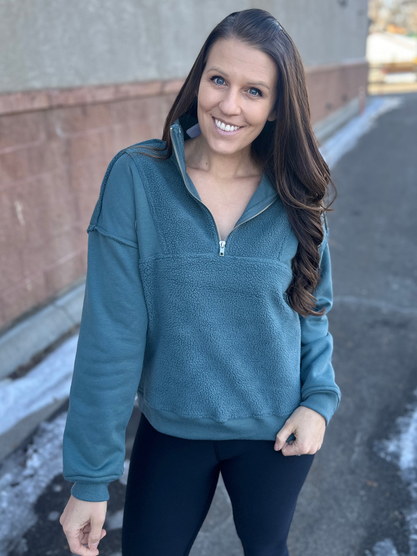Fleece Terry Pullover Sweater