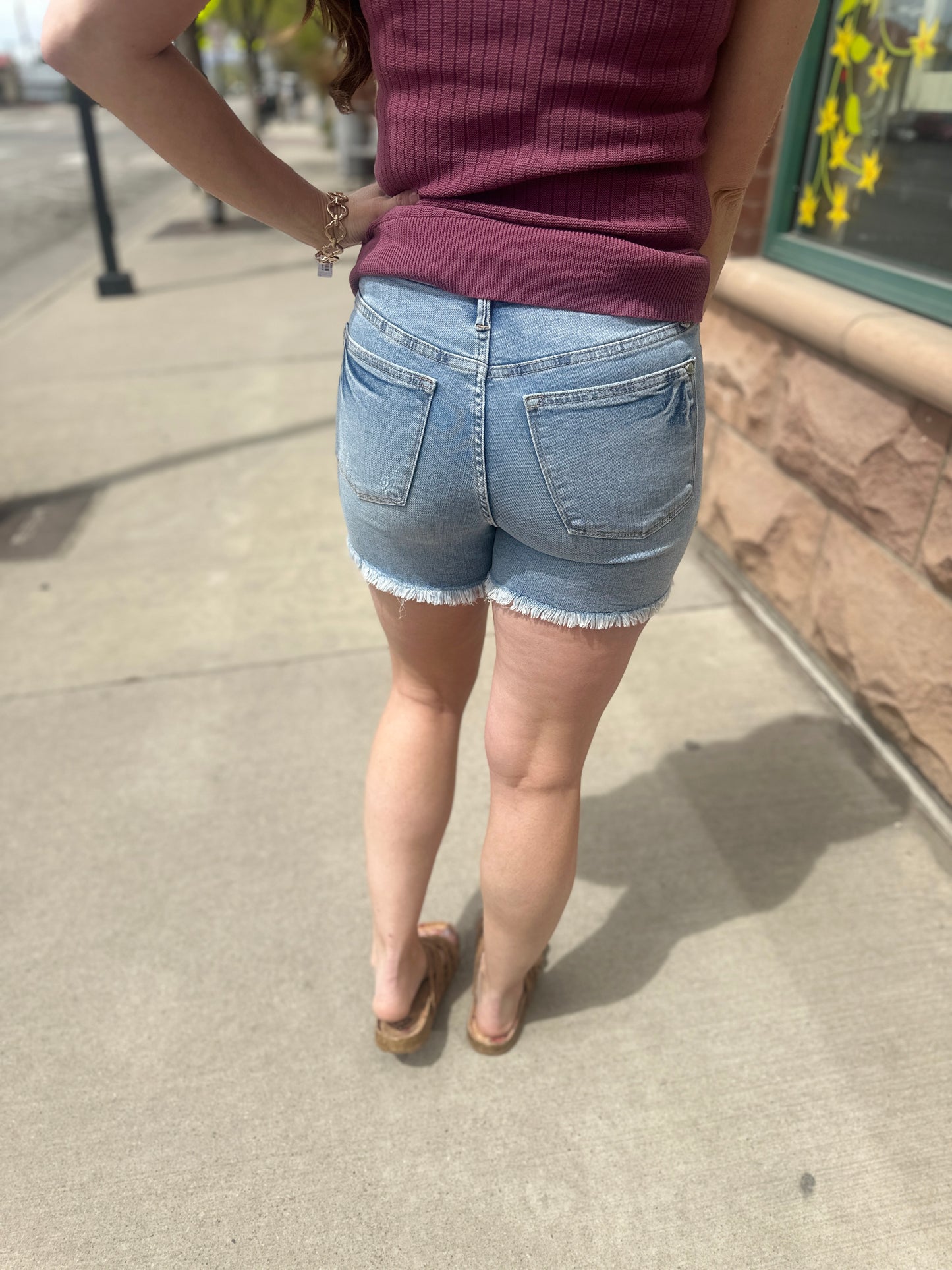 Light Wash Val Shorts
