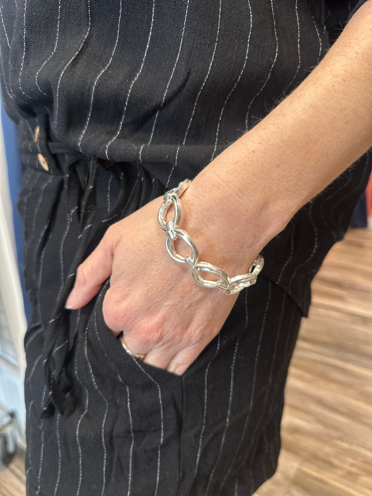 Silver Chain Link Bracelet