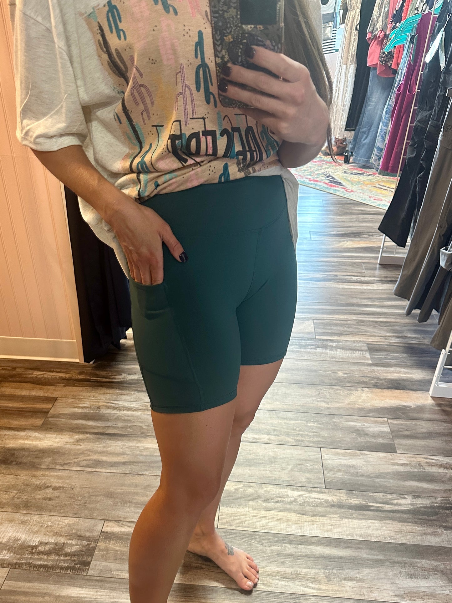6" Pocket Biker Shorts