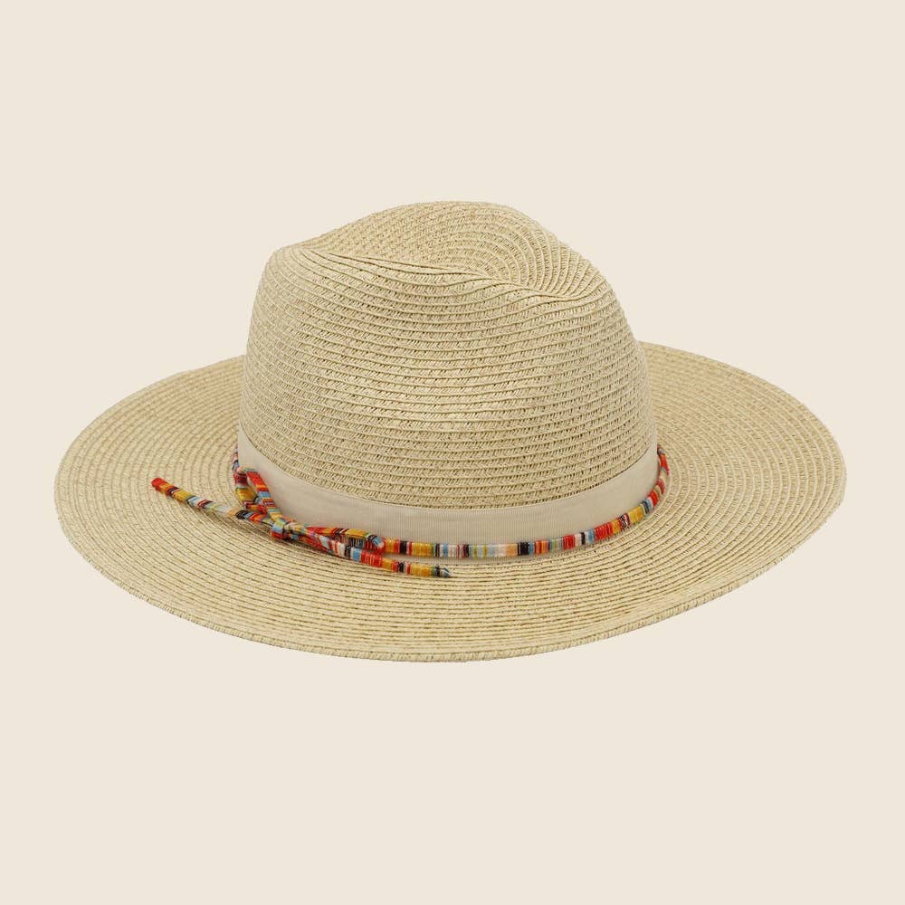 Summer Straw Fedora Hat