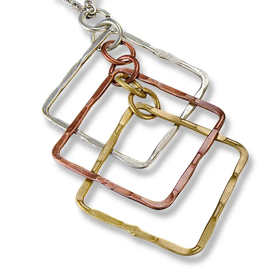 Mixed Tri Metal Necklace