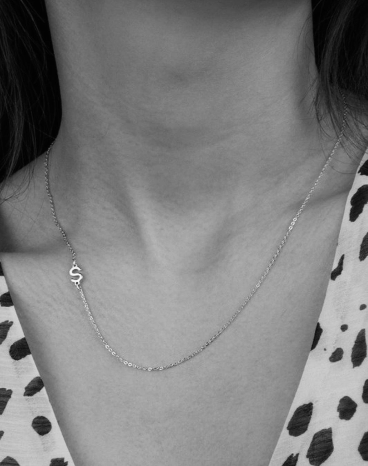 Sideways Initial Necklace