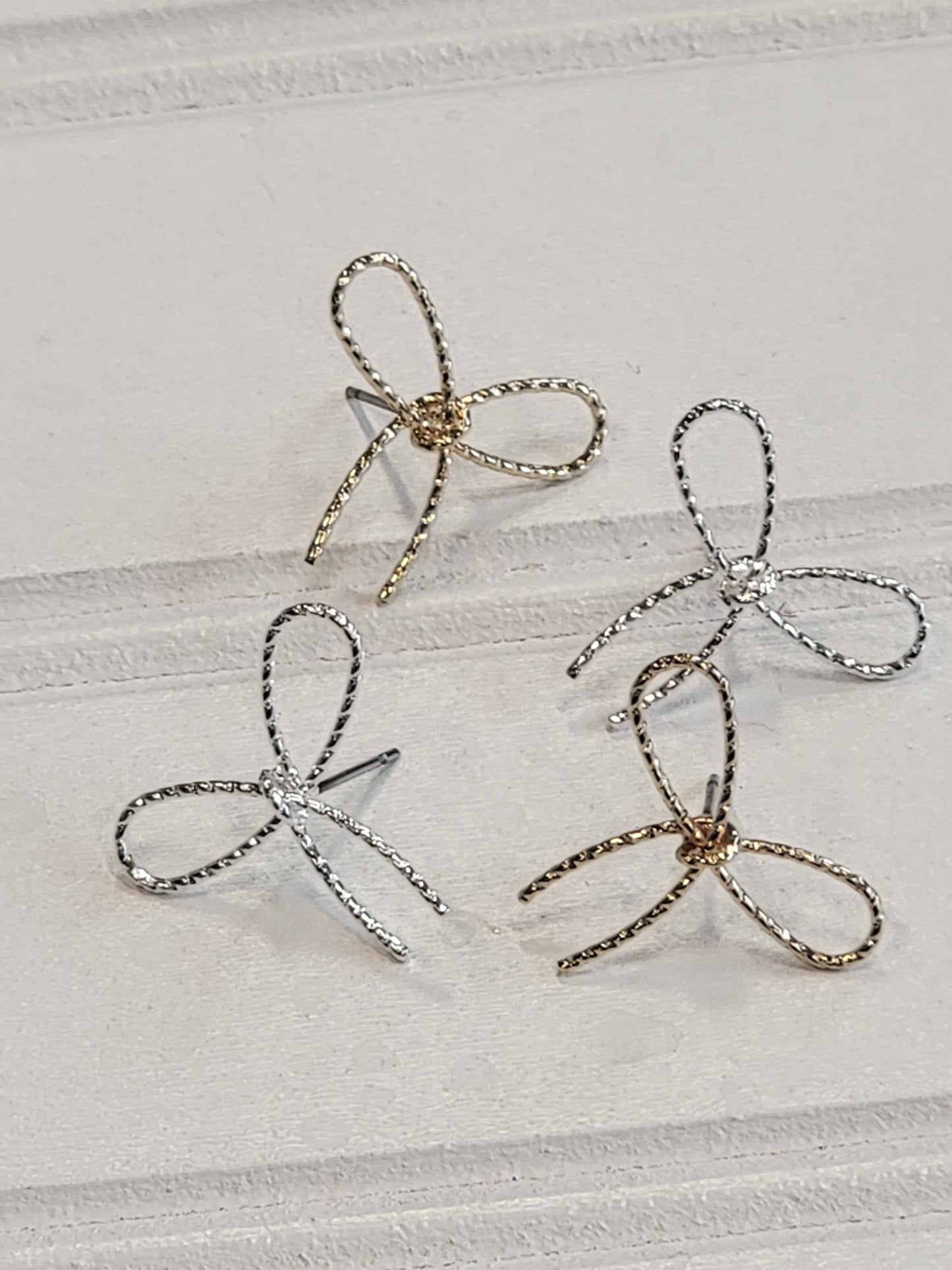 Delicate Rope Bow Earrings