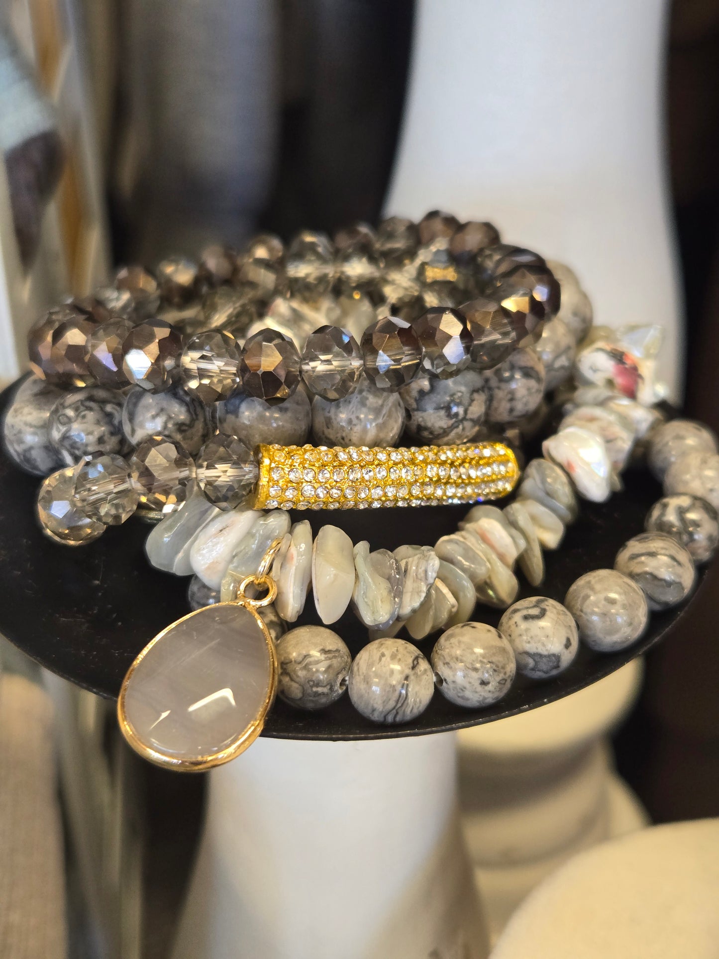 Grey Stretch Bracelet