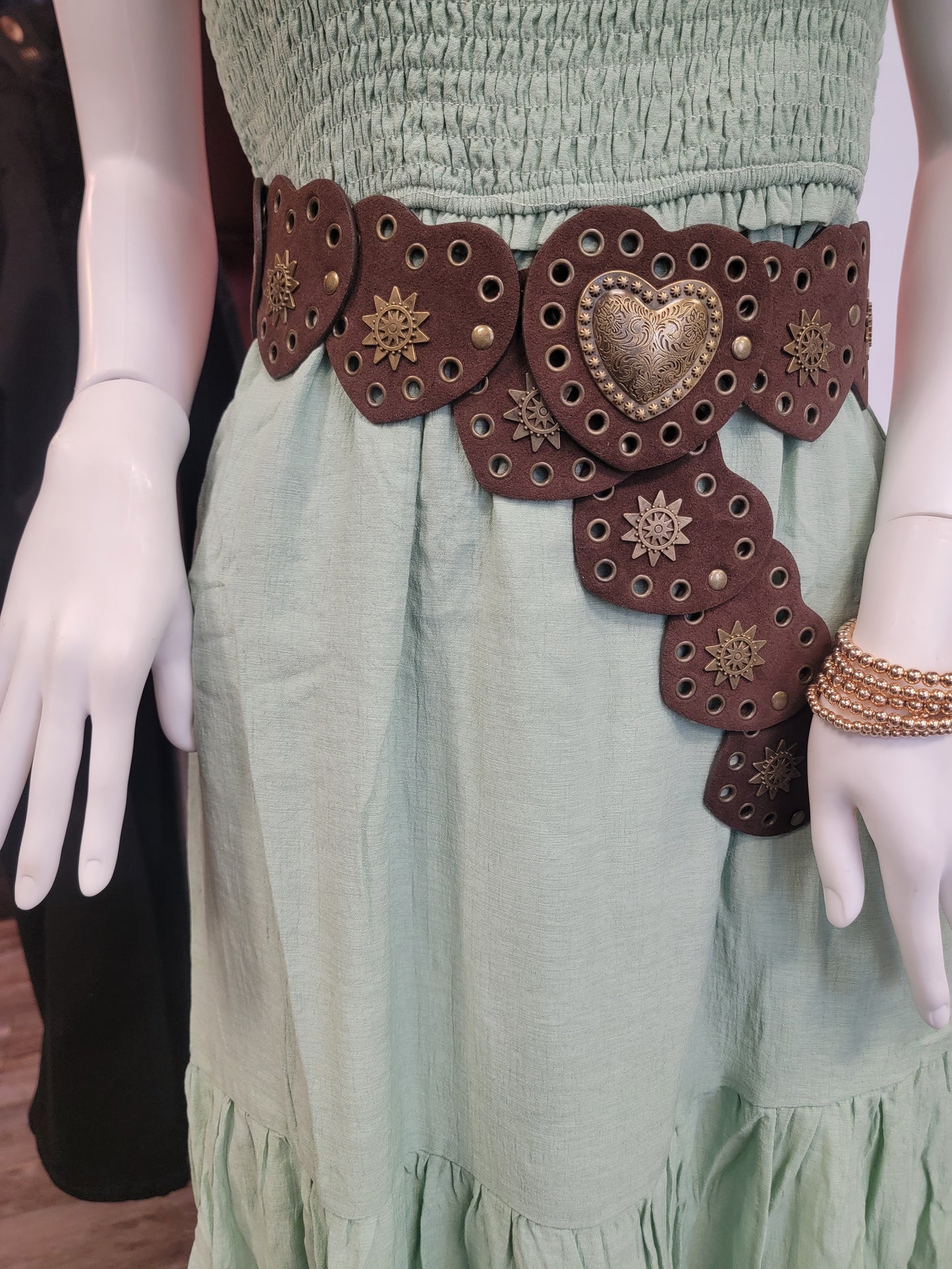 Suede Heart Belt