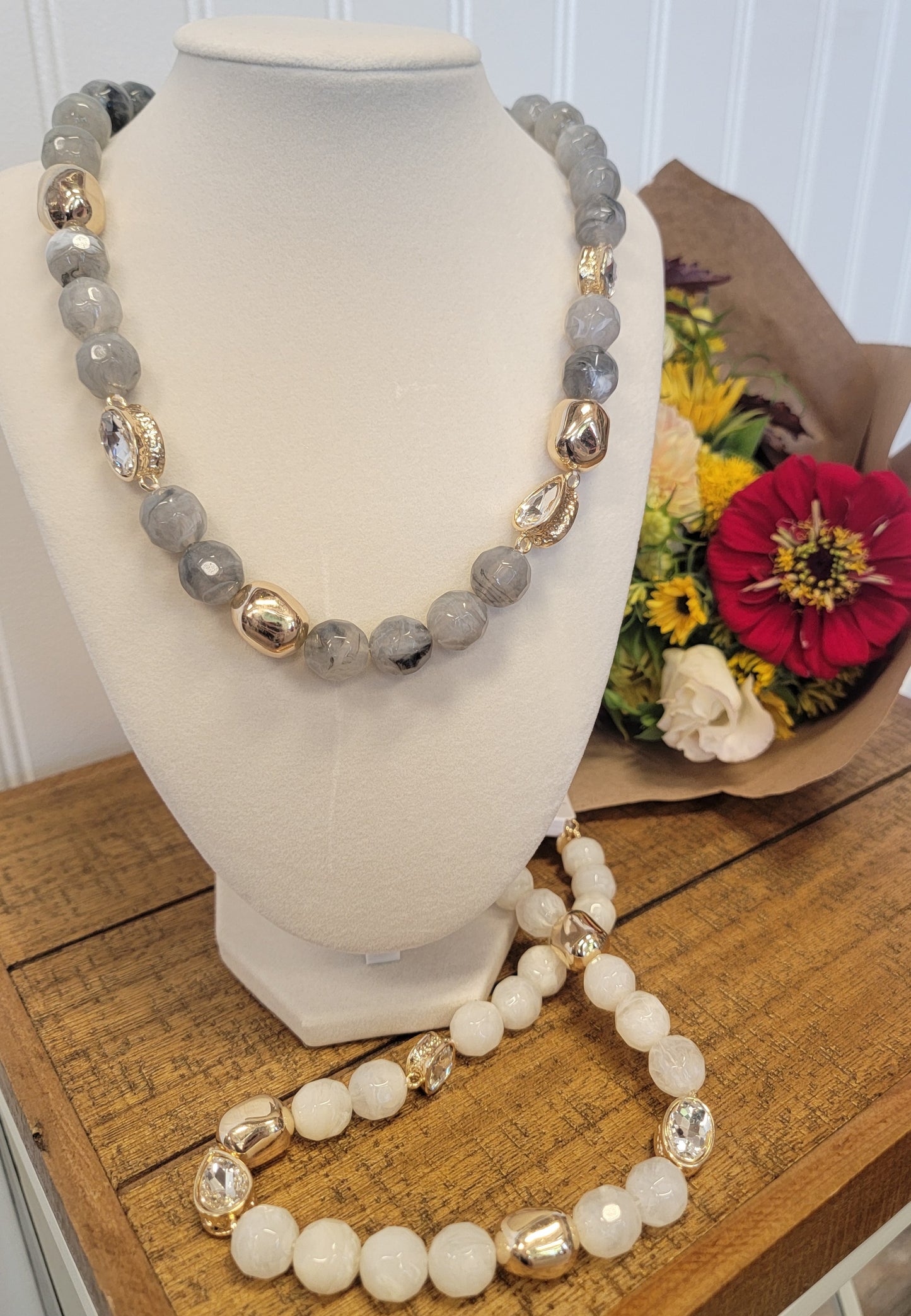 Stone Accented Rhinestone Necklace